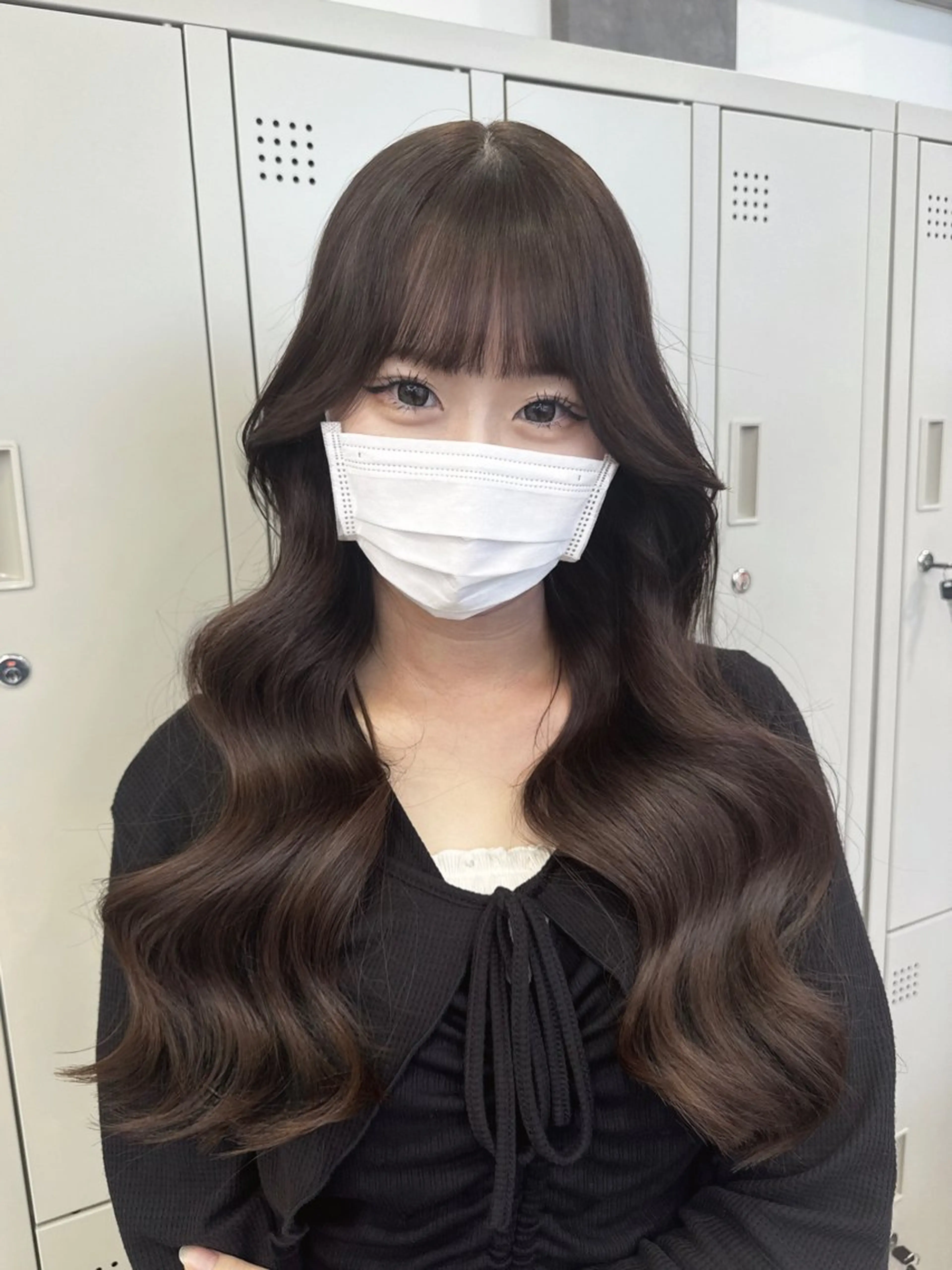 ロング カラー ヘアアレンジ ヘアカラー トリートメント ヘアセット 韓国ヘア🖤/透明感 shihoのヘアスタイル