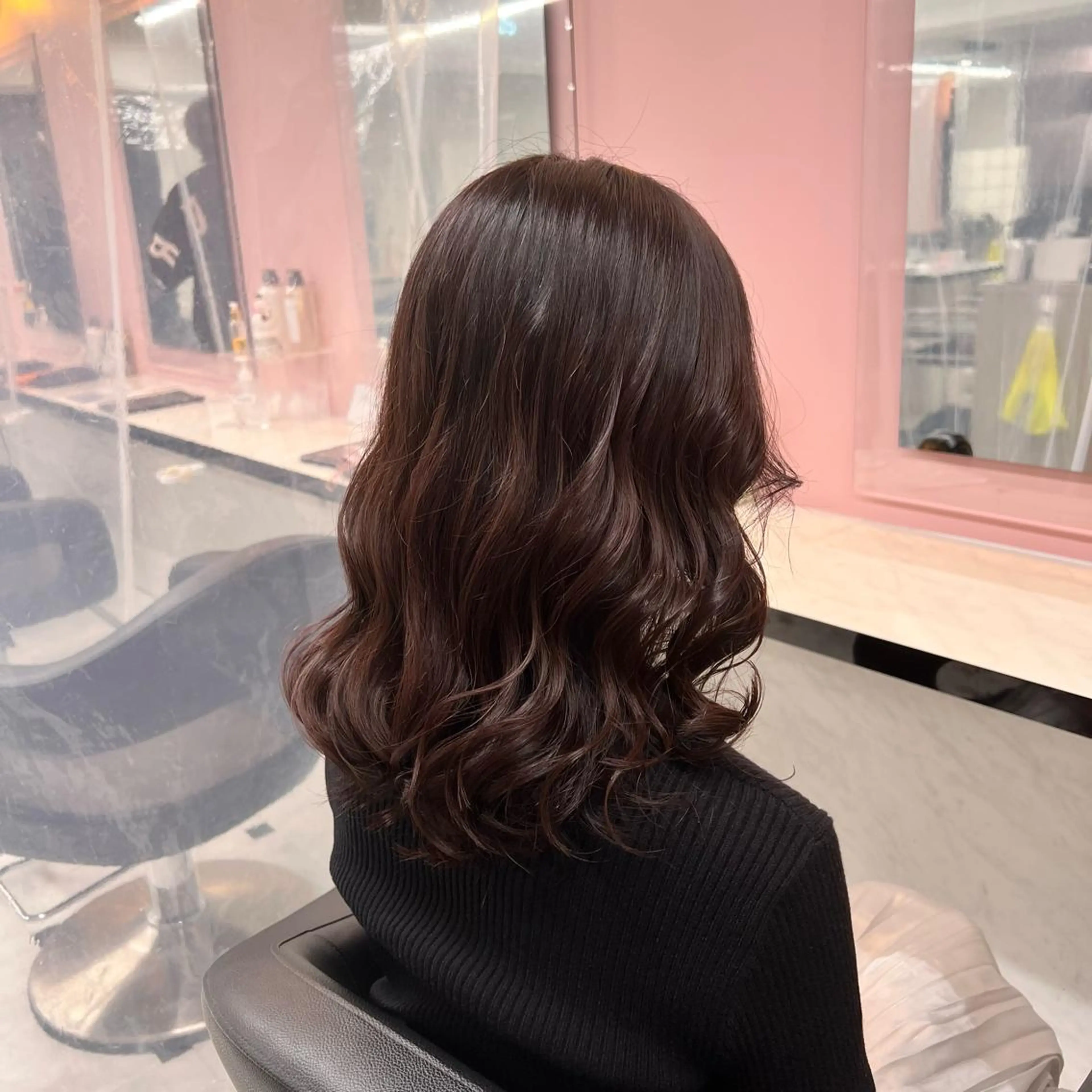 ミディアム パーマ ヘアアレンジ 💕上野美容師☁ ブリーチ💖サワのヘアスタイル