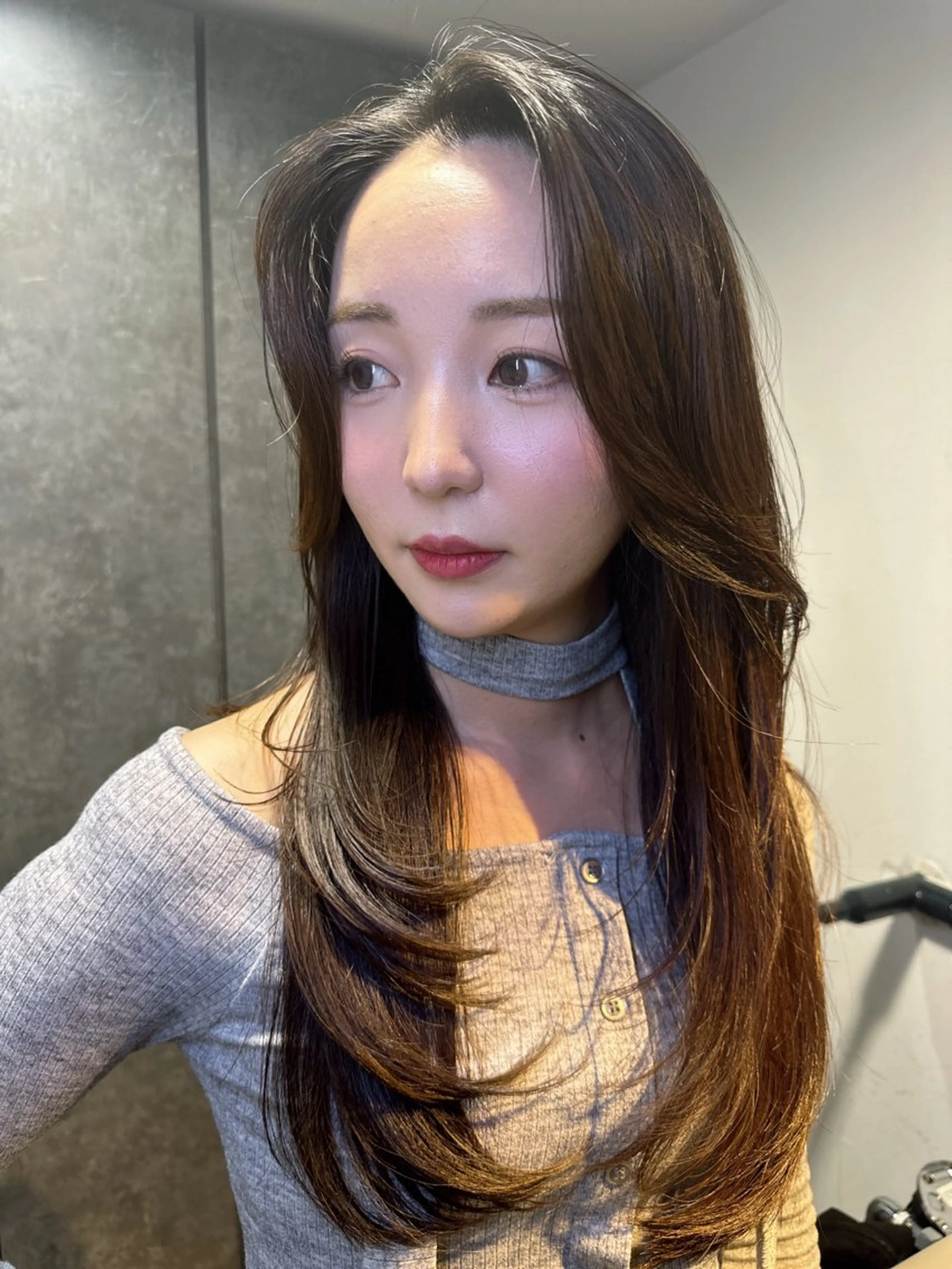 ロング カラー カット ヘアカラー トリートメント ワンホンヘア ケラチン/Kaitoのヘアスタイル