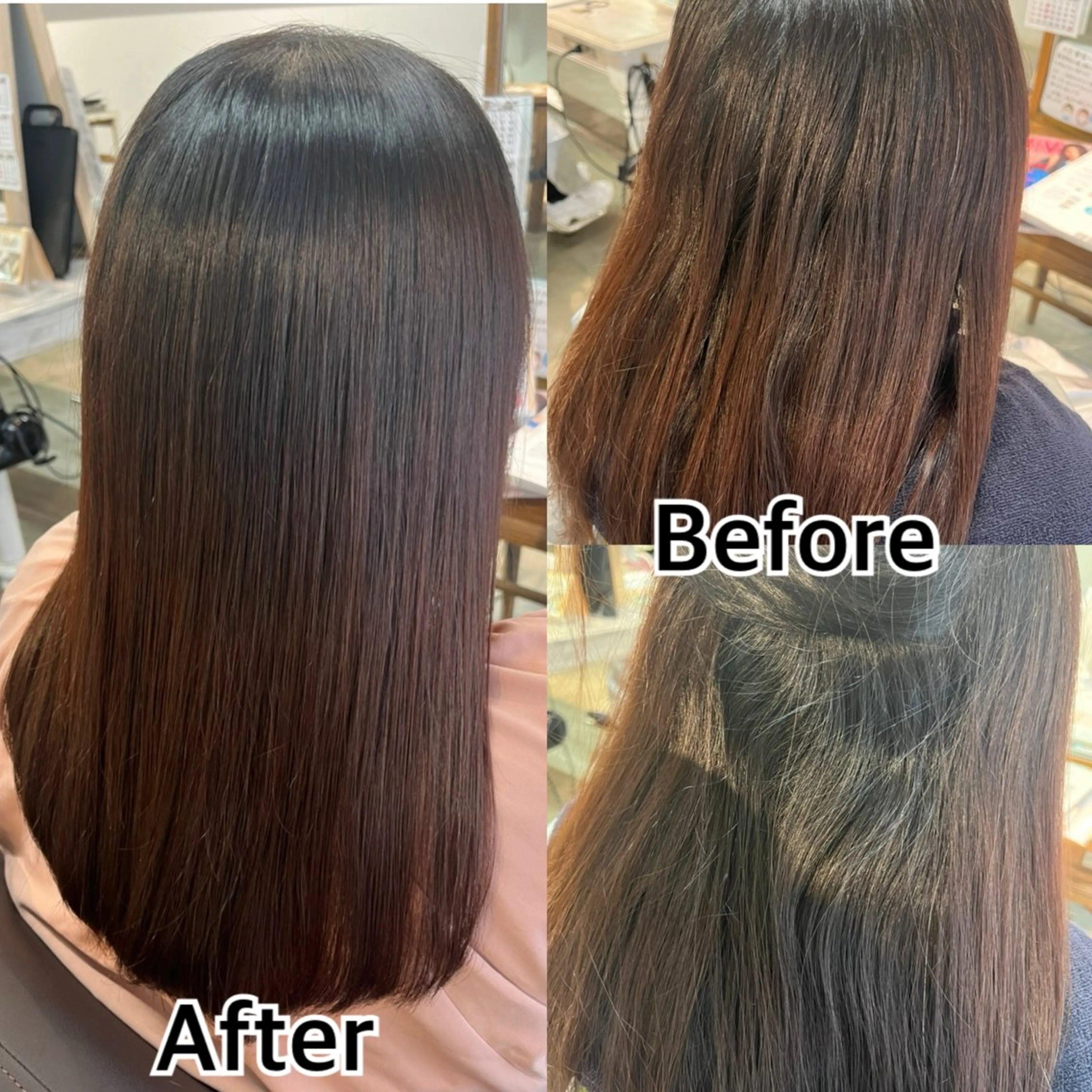 ロング カット 縮毛矯正 Ainoa 金町店所属・佐々木 楓夏のヘアスタイル
