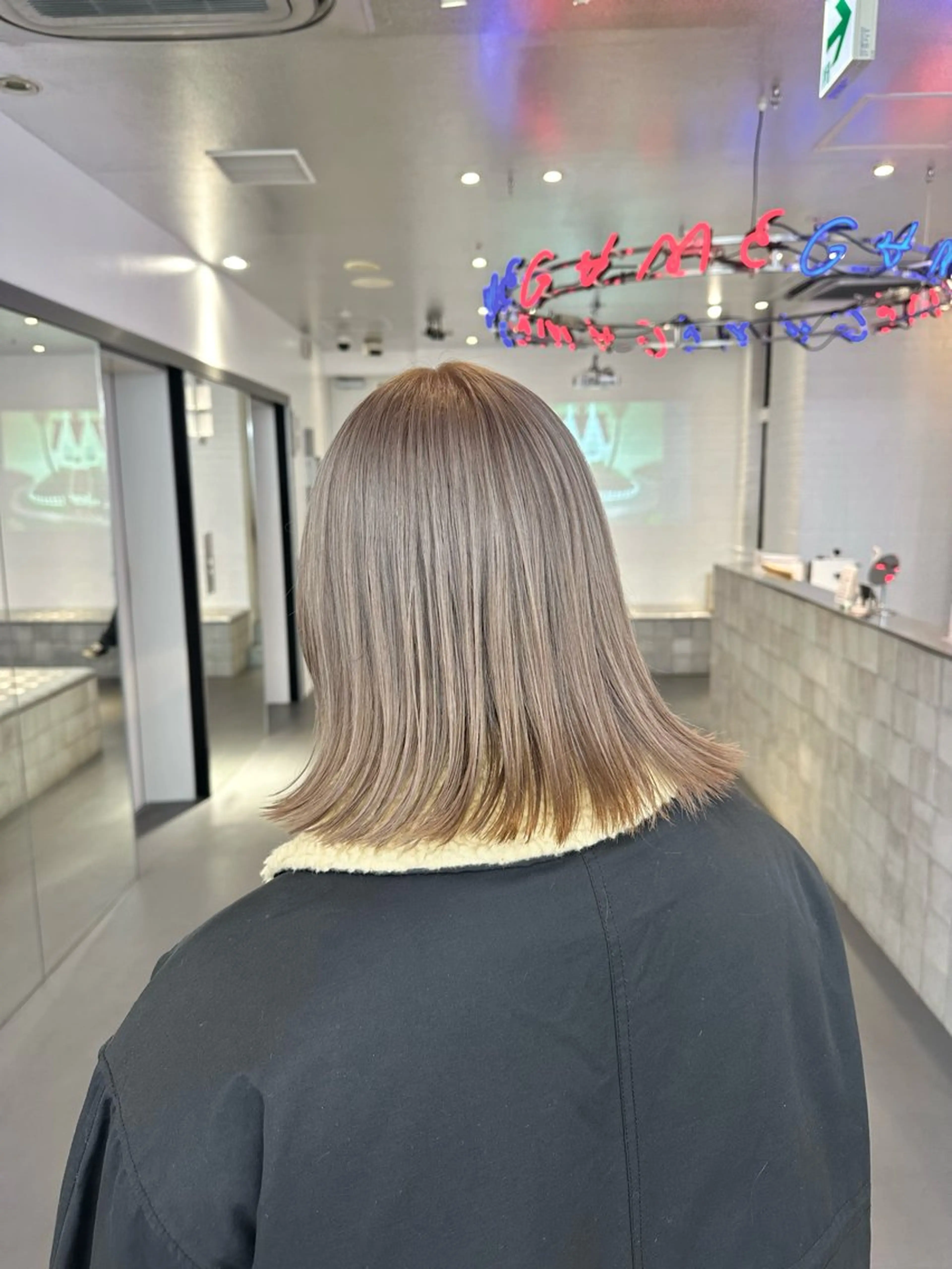 ロング カラー ヘアカラー トリートメント 🌈ベージュ艶髪🌈 ボブ/ユウトのヘアスタイル