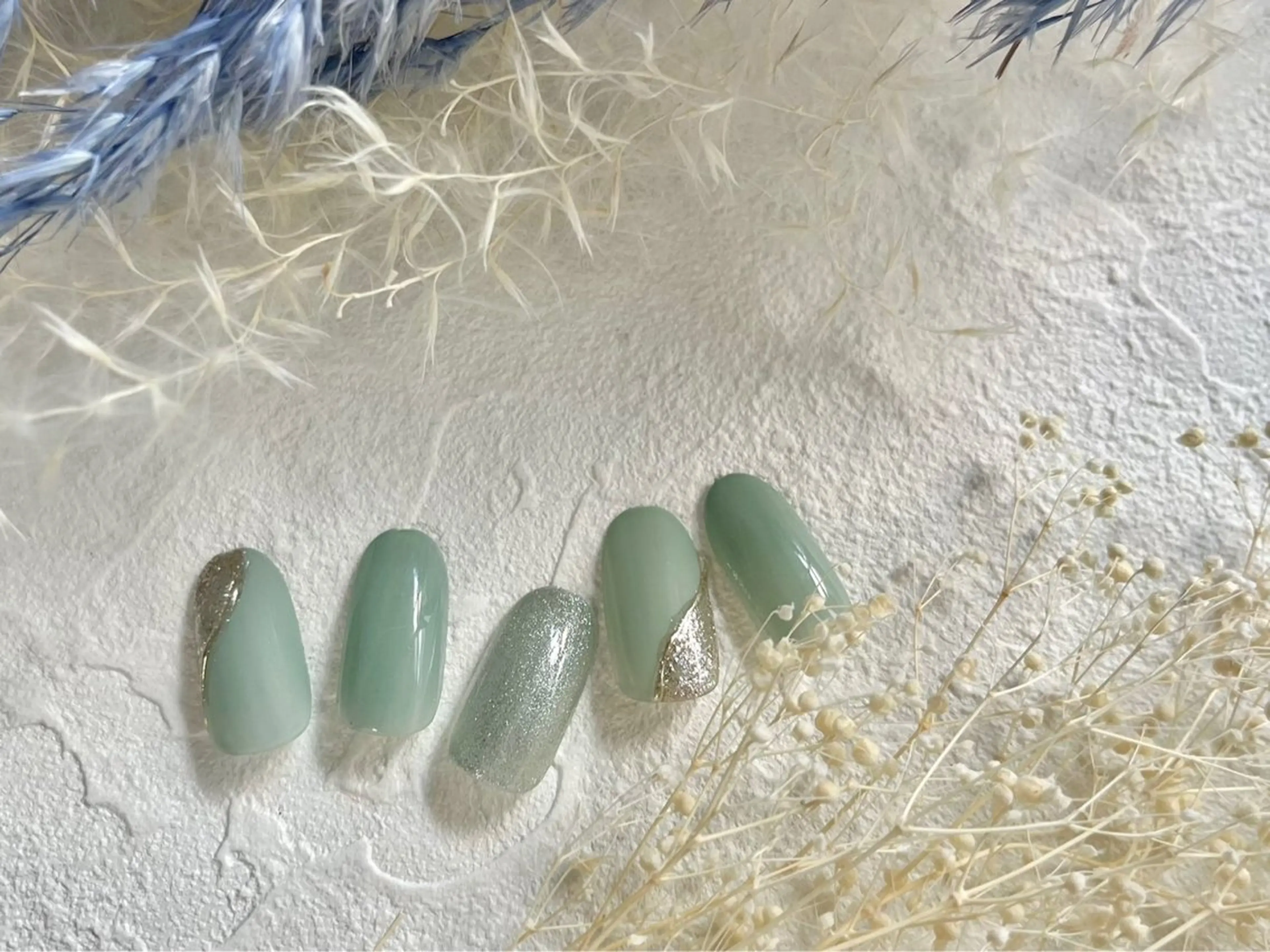 ネイル オーロラネイル 入学式 フットネイル フレンチネイル ジェルネイル Mogu nail 二子玉川のネイルデザイン