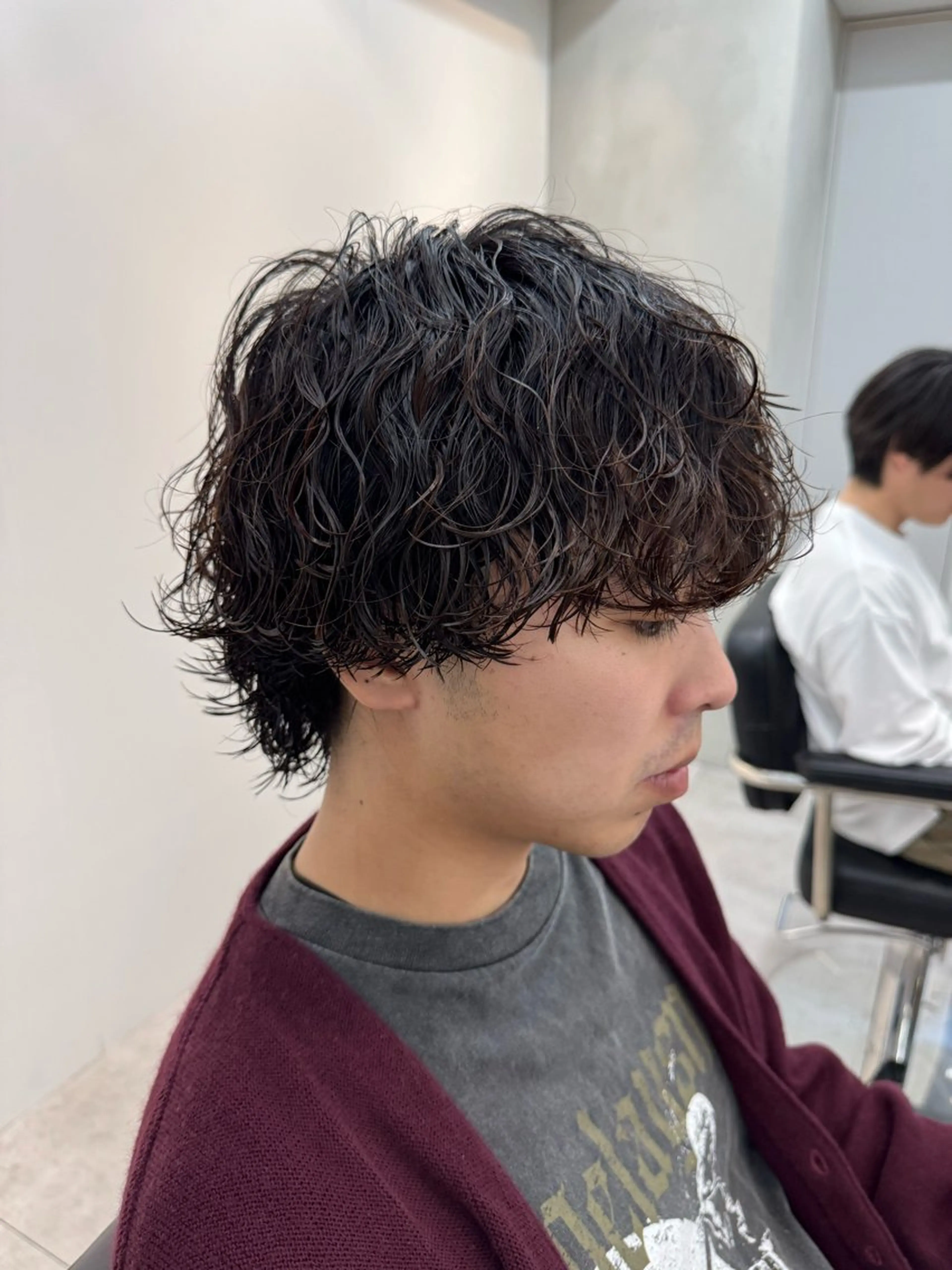 パーマ メンズ メンズパーマ メンズウルフカット ウルフカット カット パーマ 大宮メンズ特化/パー マ職人/小川藍人のヘアスタイル