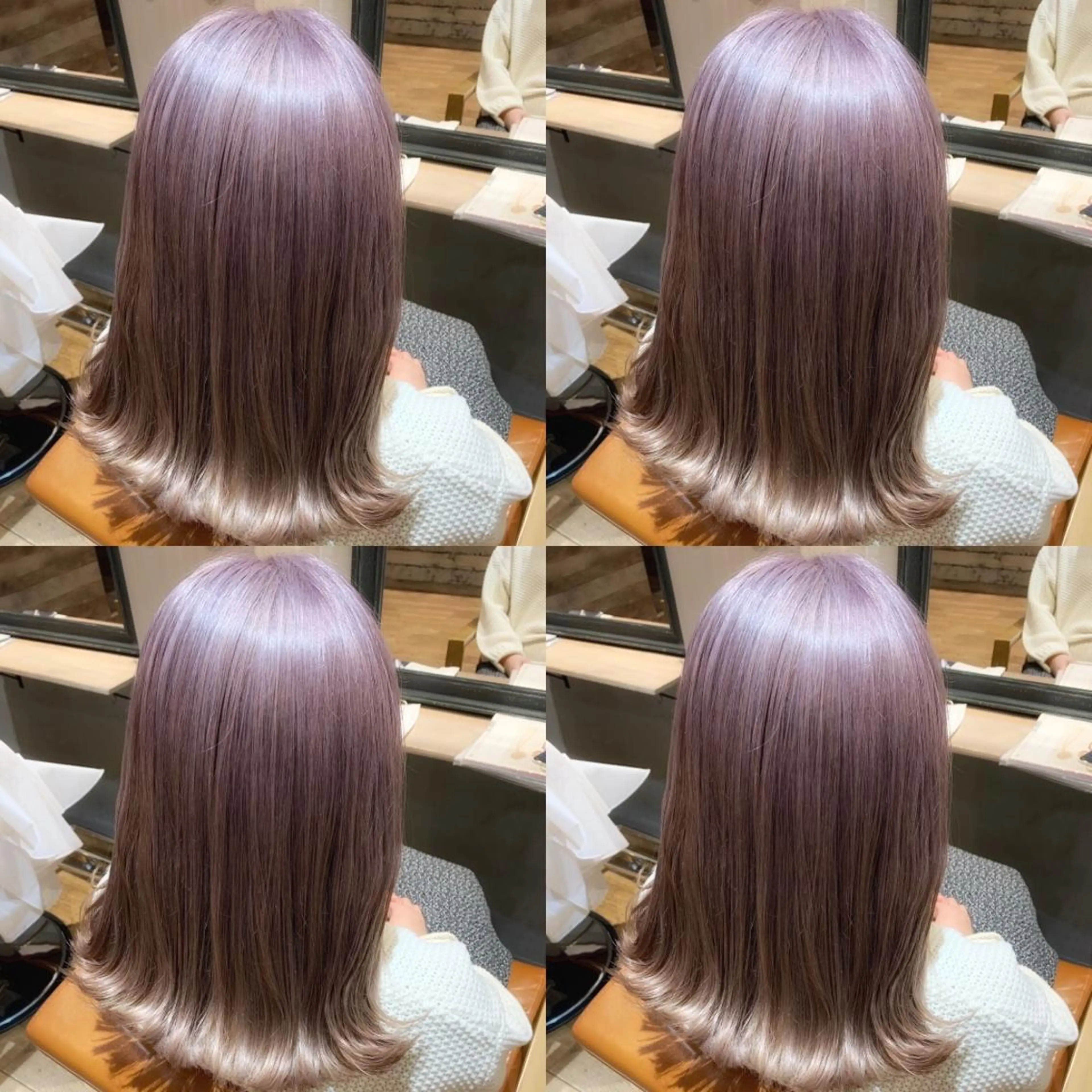 ミディアム カット ヘアカラー トリートメント ✨髪質改善✖︎韓国 レイヤー✨ナカムラのヘアスタイル