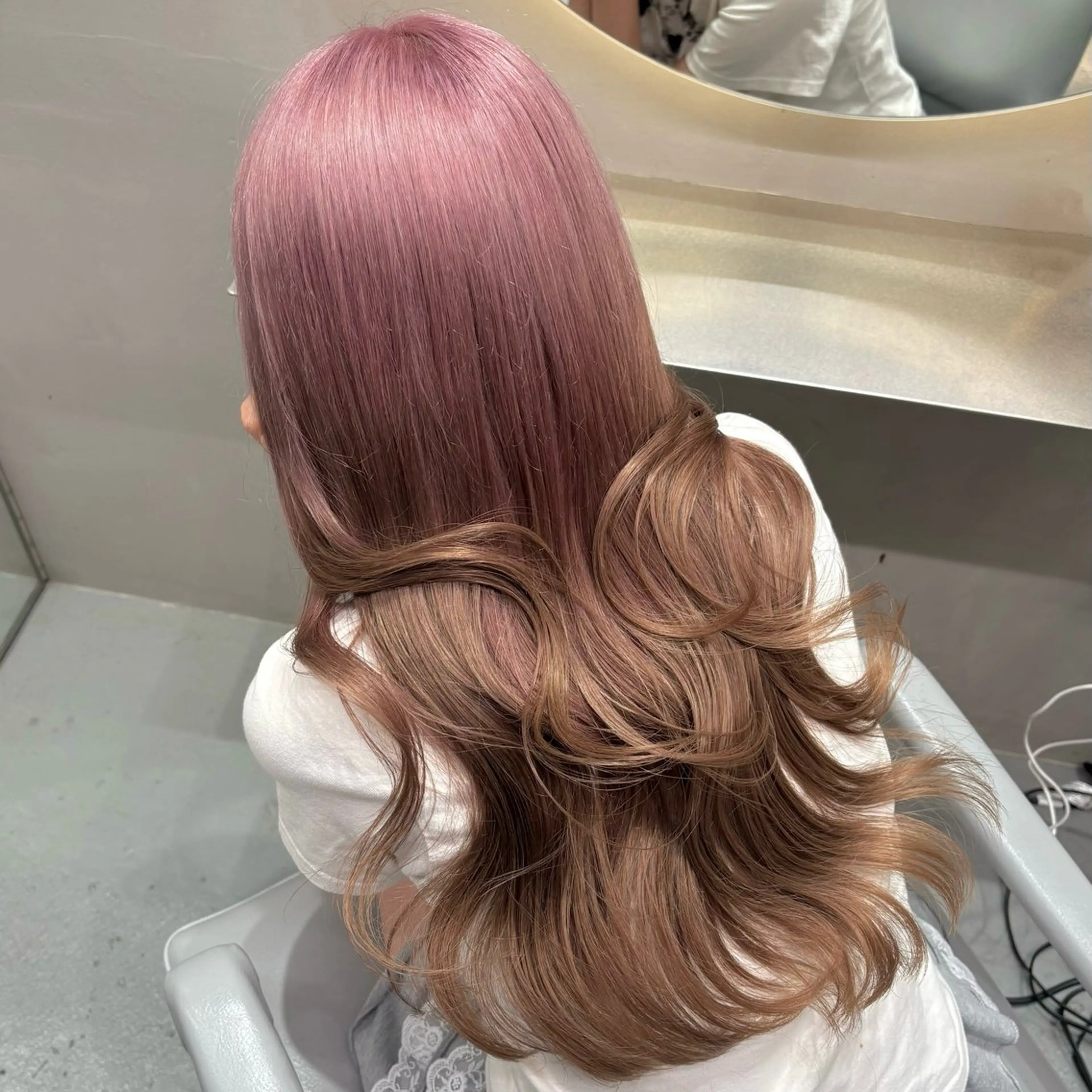 ロング ヘアカラー トリートメント ツヤハイトーン/ レイヤー💫mayuのヘアスタイル