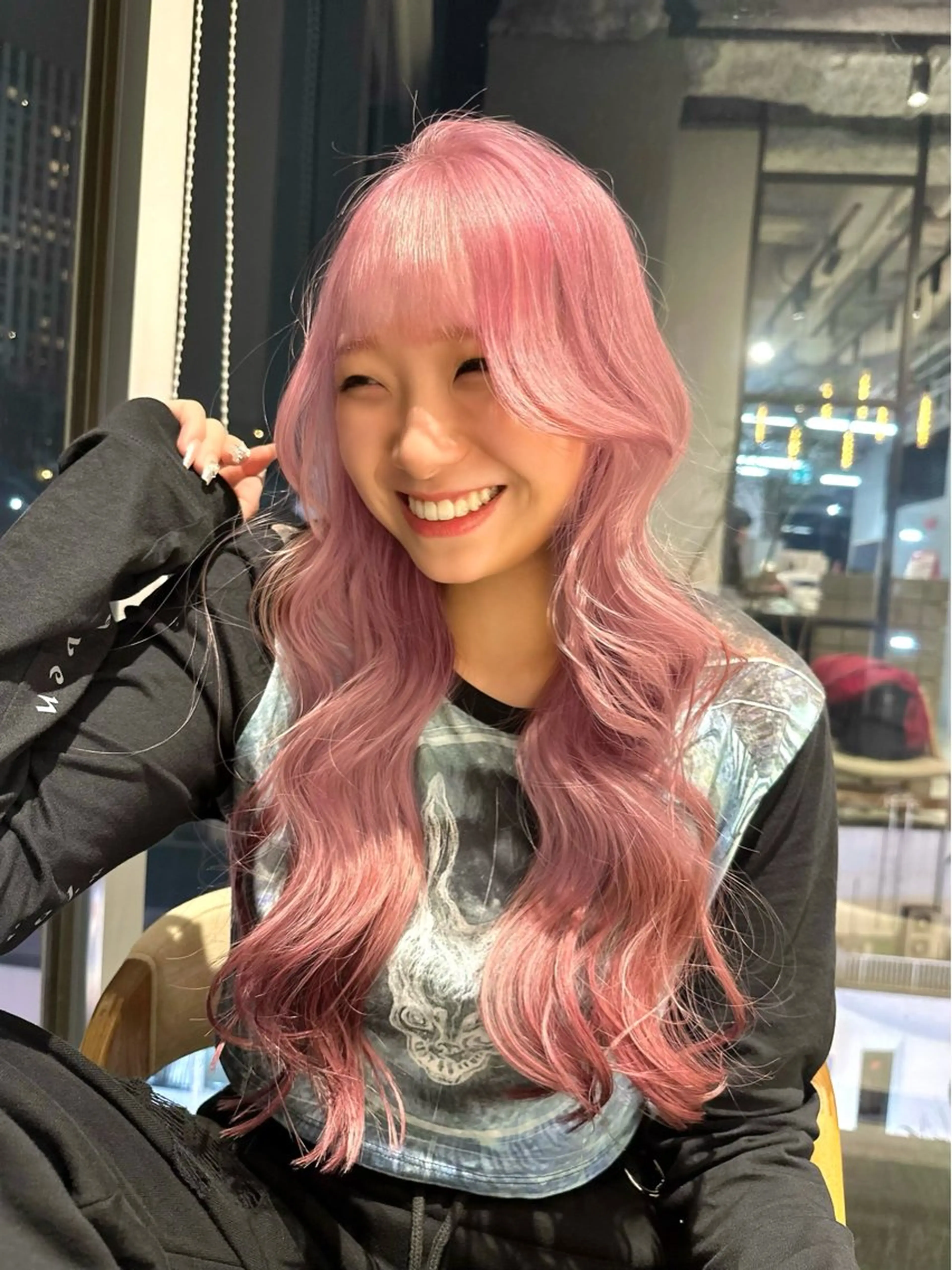 カラー ブリーチ ケアブリーチ ピンクカラー シアーピンク カット ヘアカラー トリートメント 似合わせ小顔ショート /akane🐰♥️のヘアスタイル
