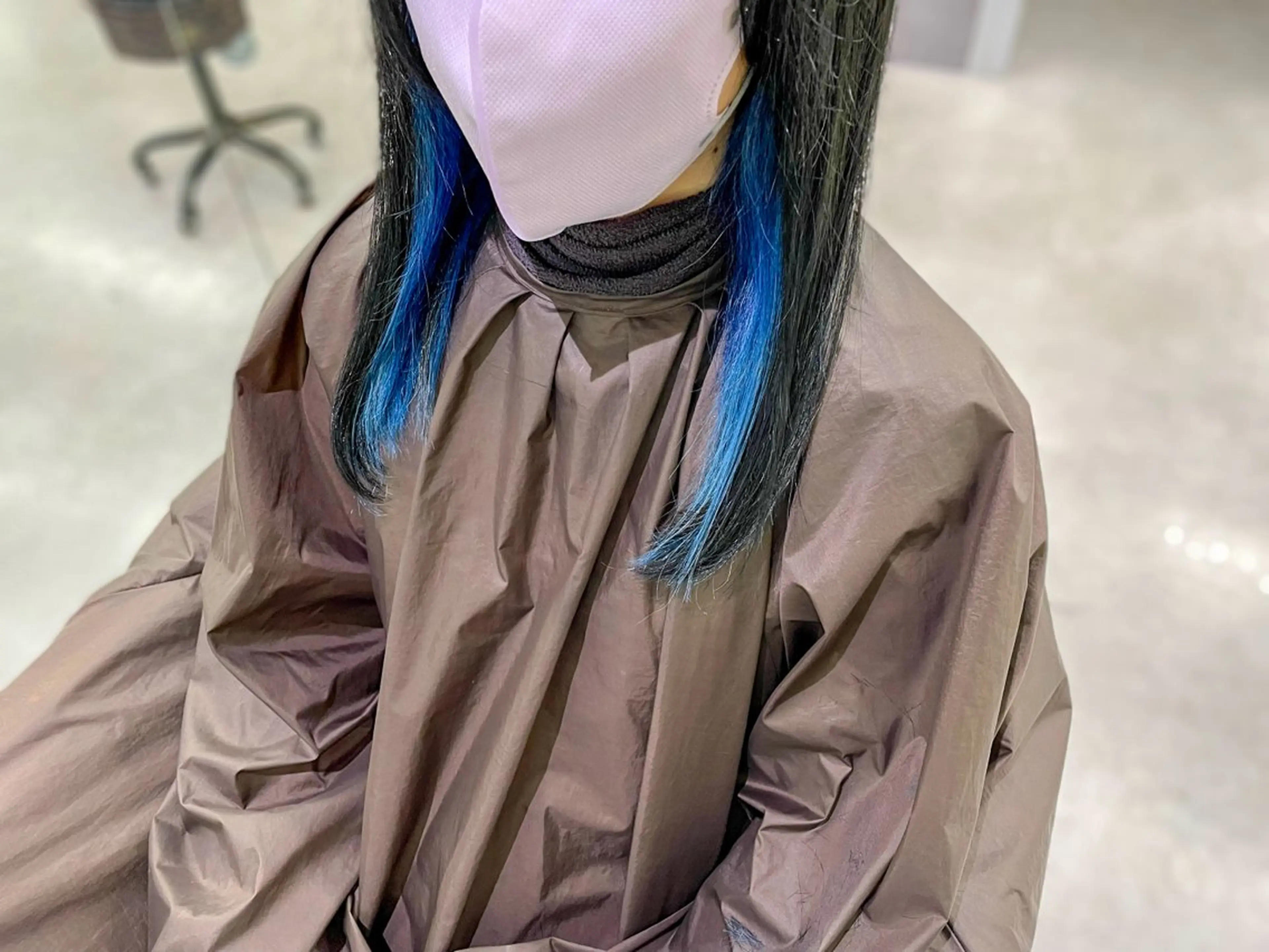ミディアム カラー ヘアアレンジ ブルーカラー インナーカラー 中西 将🌈"たすく"のヘアスタイル