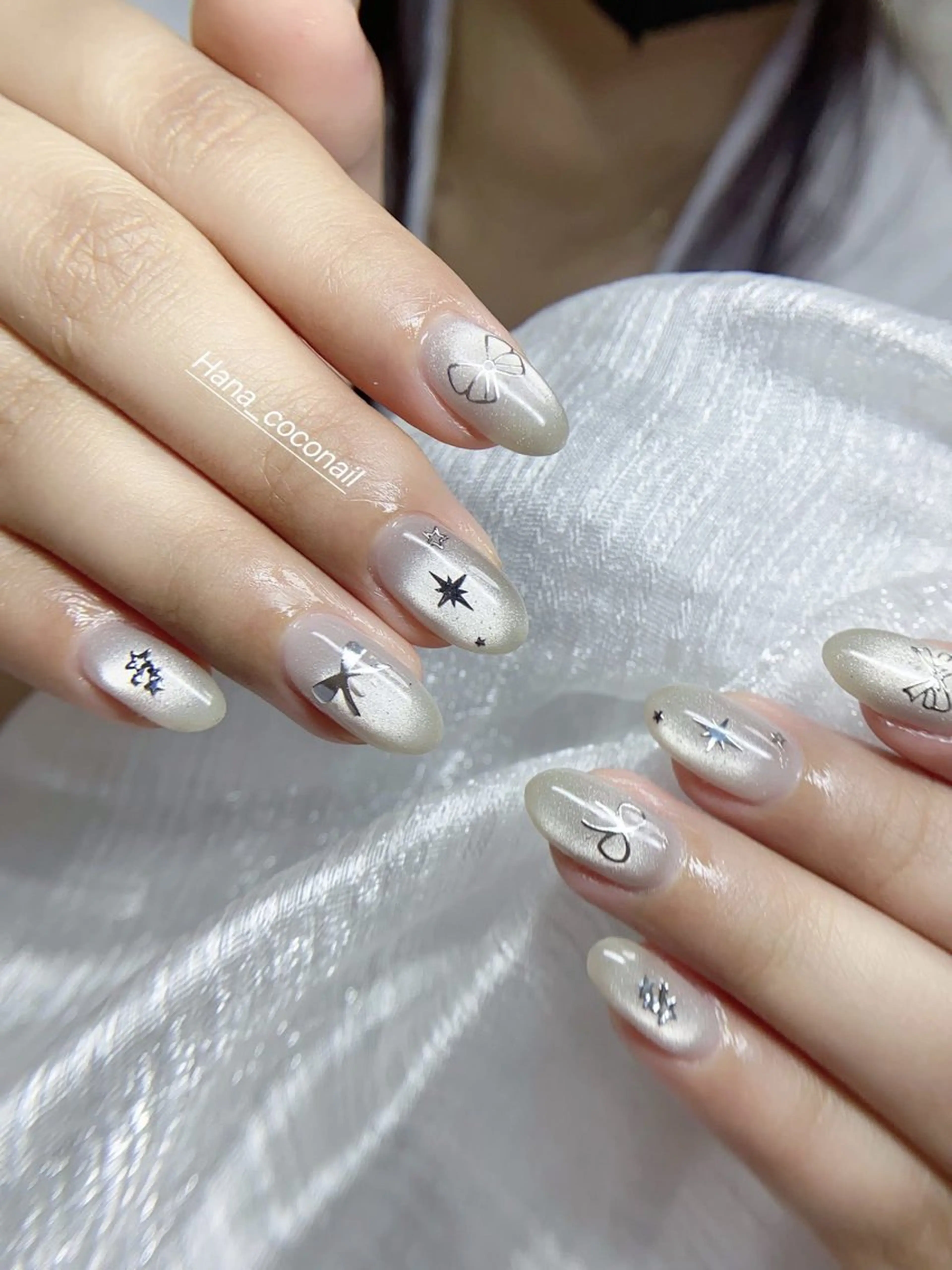 ネイル 韓国ネイル 持ち込み ニュアンスネイル ネイルチップ ハンドネイル Rose Ana.Chuoのネイルデザイン