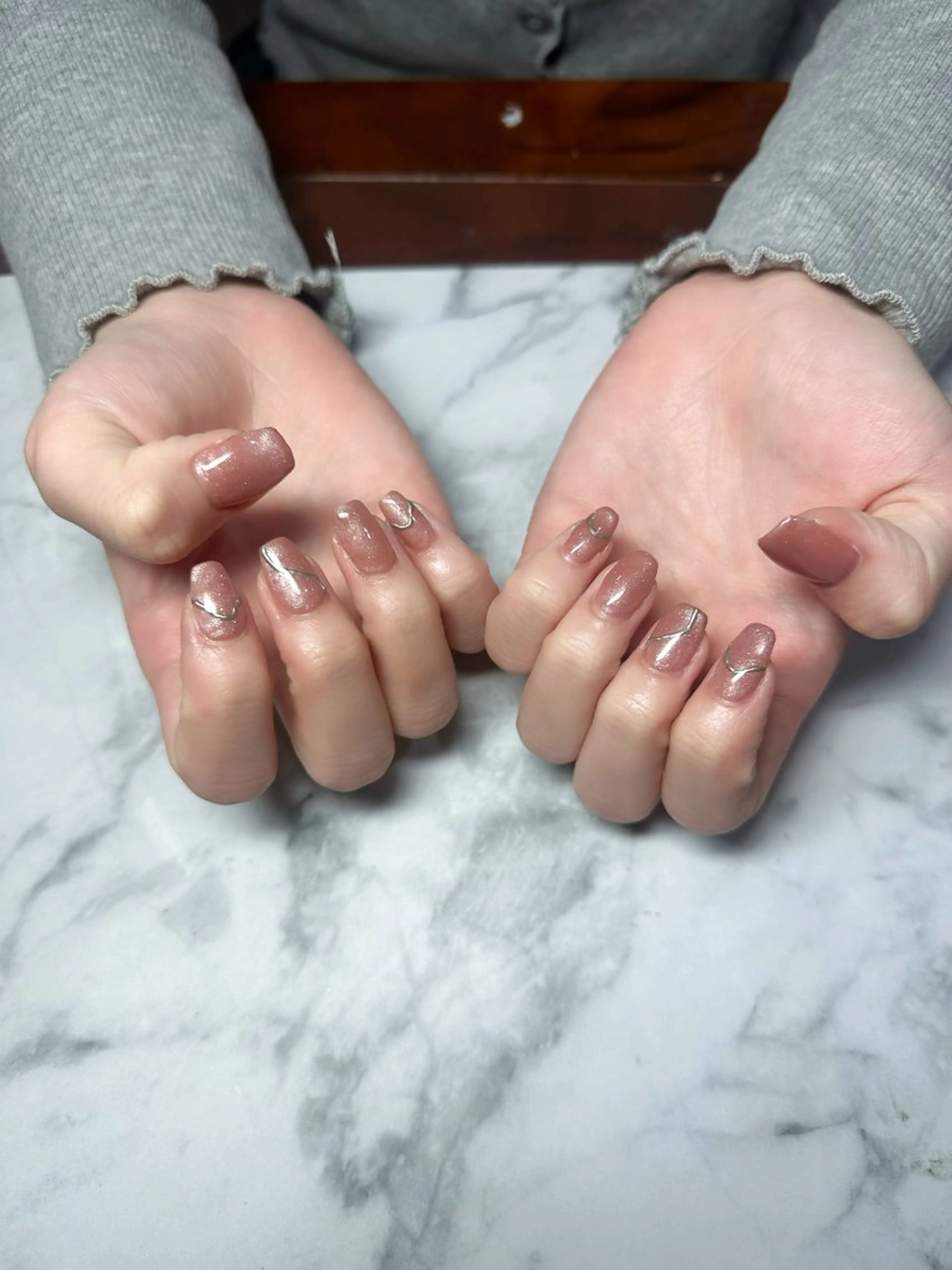 ネイル シンプルネイル ハンドネイル ハンドケア 🎀 peTiT Rino 🎀のネイルデザイン