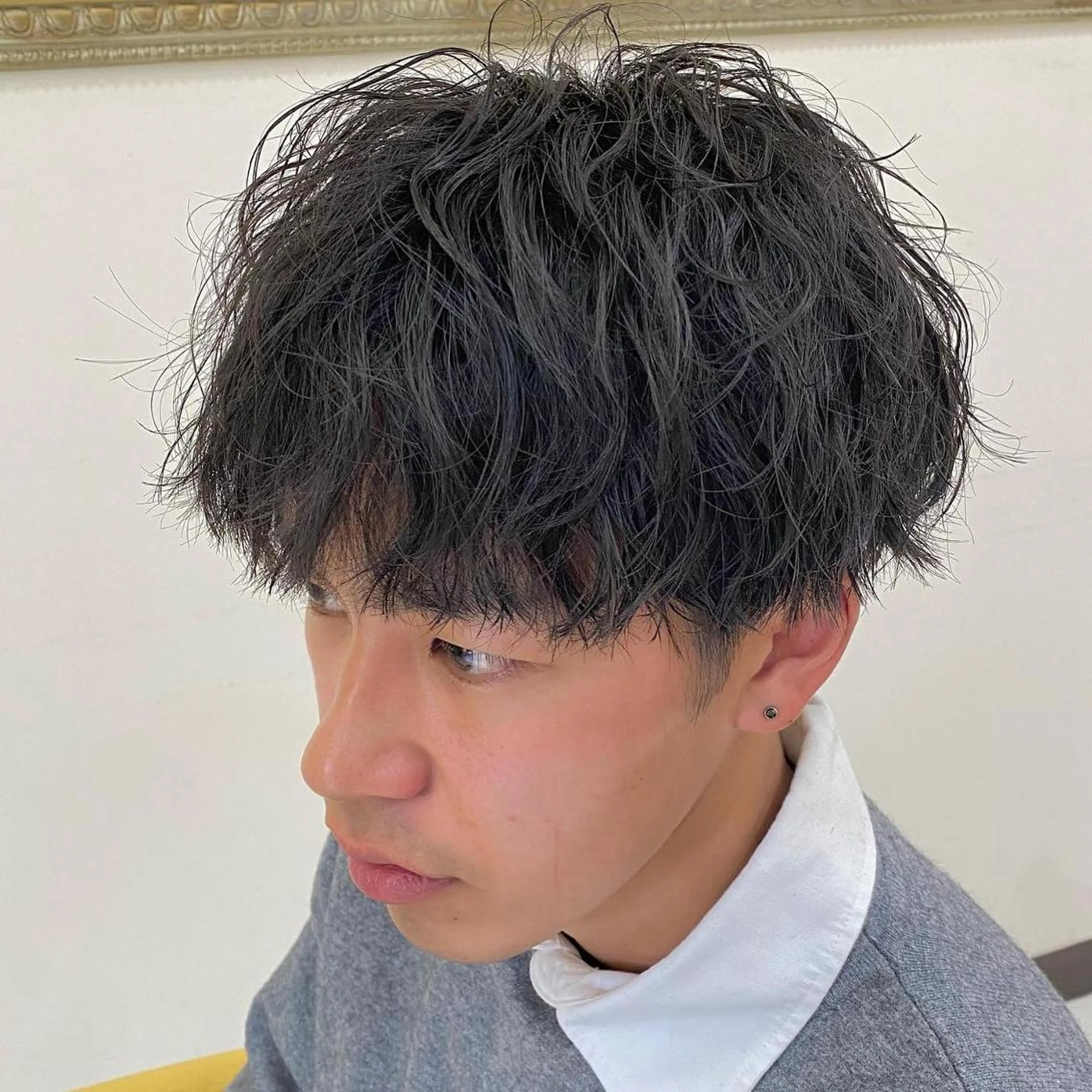 パーマ メンズ フェードカット メンズパーマ メンズツイストパーマ ツイストスパイラルパーマ 刈り上げ 年間2000名担当◎ パーマ職人/仲原佑樹のヘアスタイル