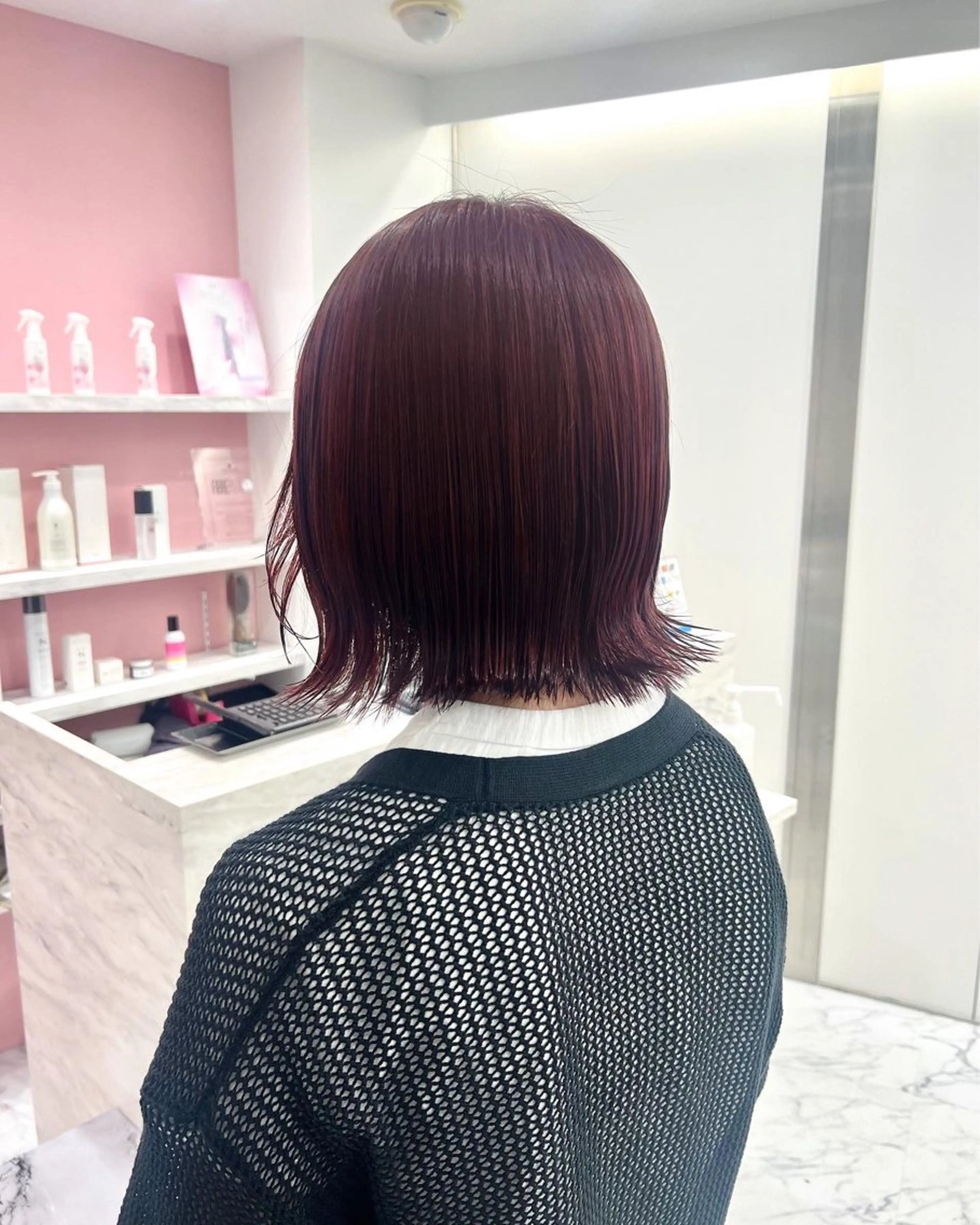 カラー レッドカラー 🫧ワンホンヘア🫧 MACOのヘアスタイル