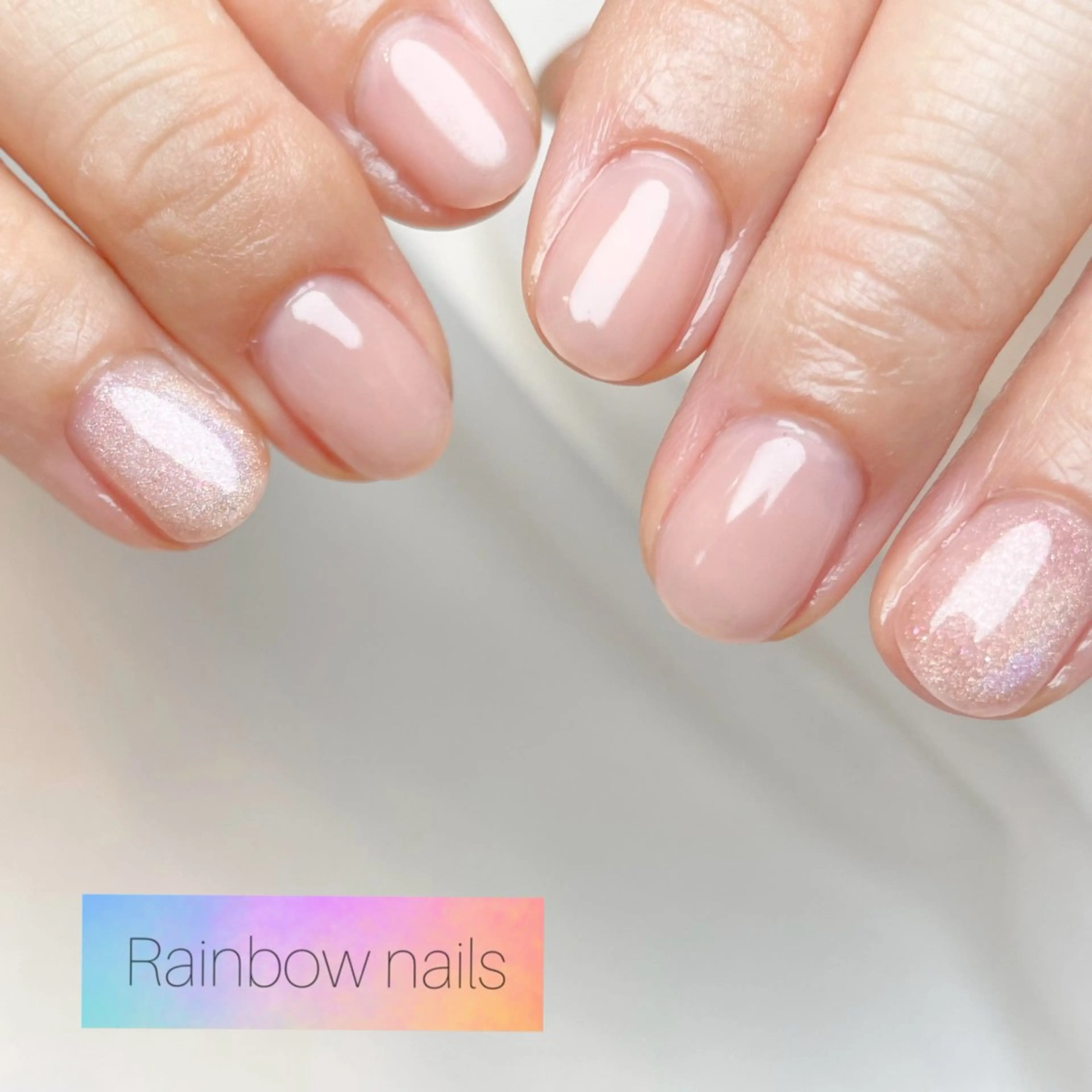 ネイル Rainbow nailsくろちゃんのネイルデザイン