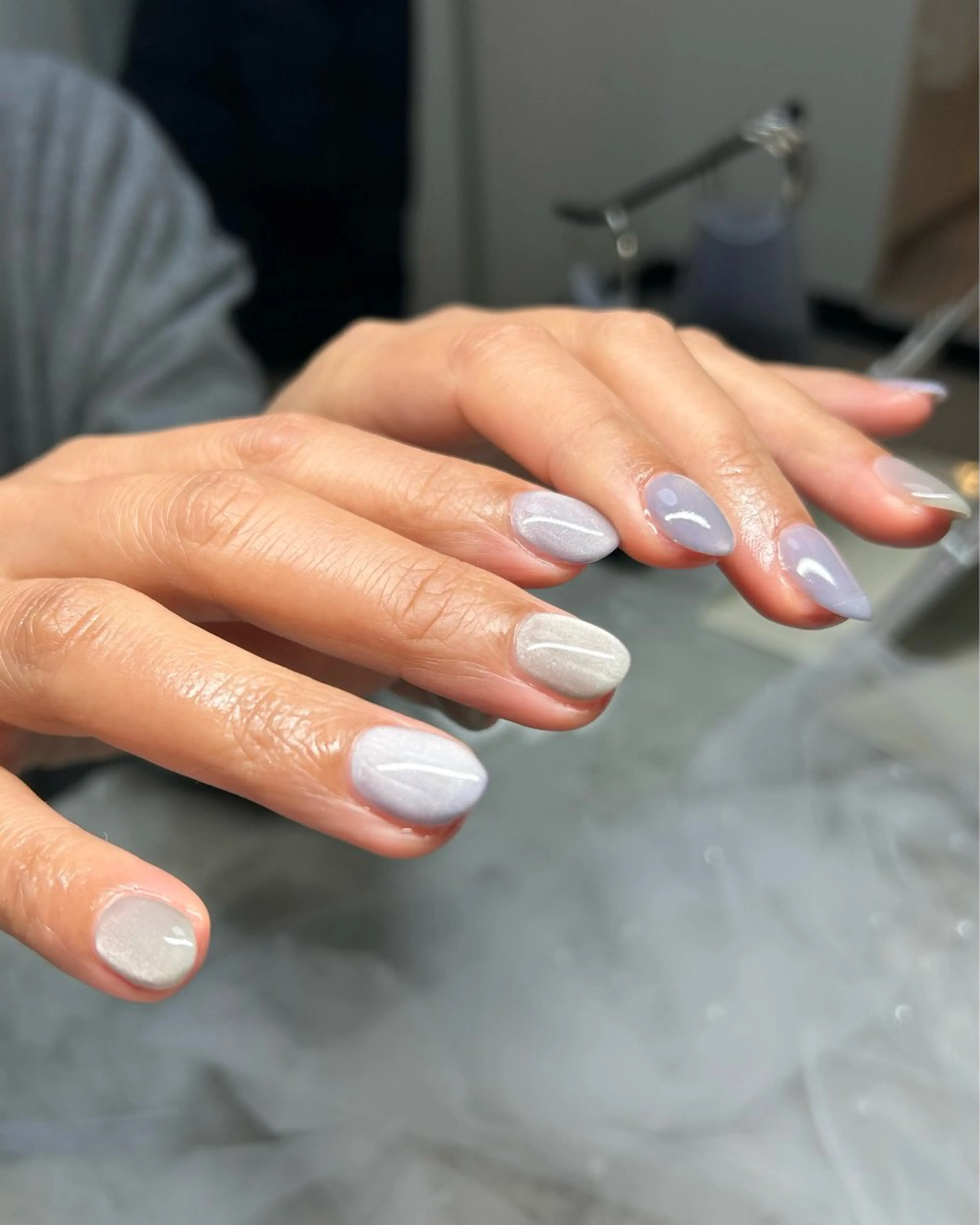 ネイル キラキラネイル マグネットネイル ビー玉ネイル ten nail salon　かえでのネイルデザイン