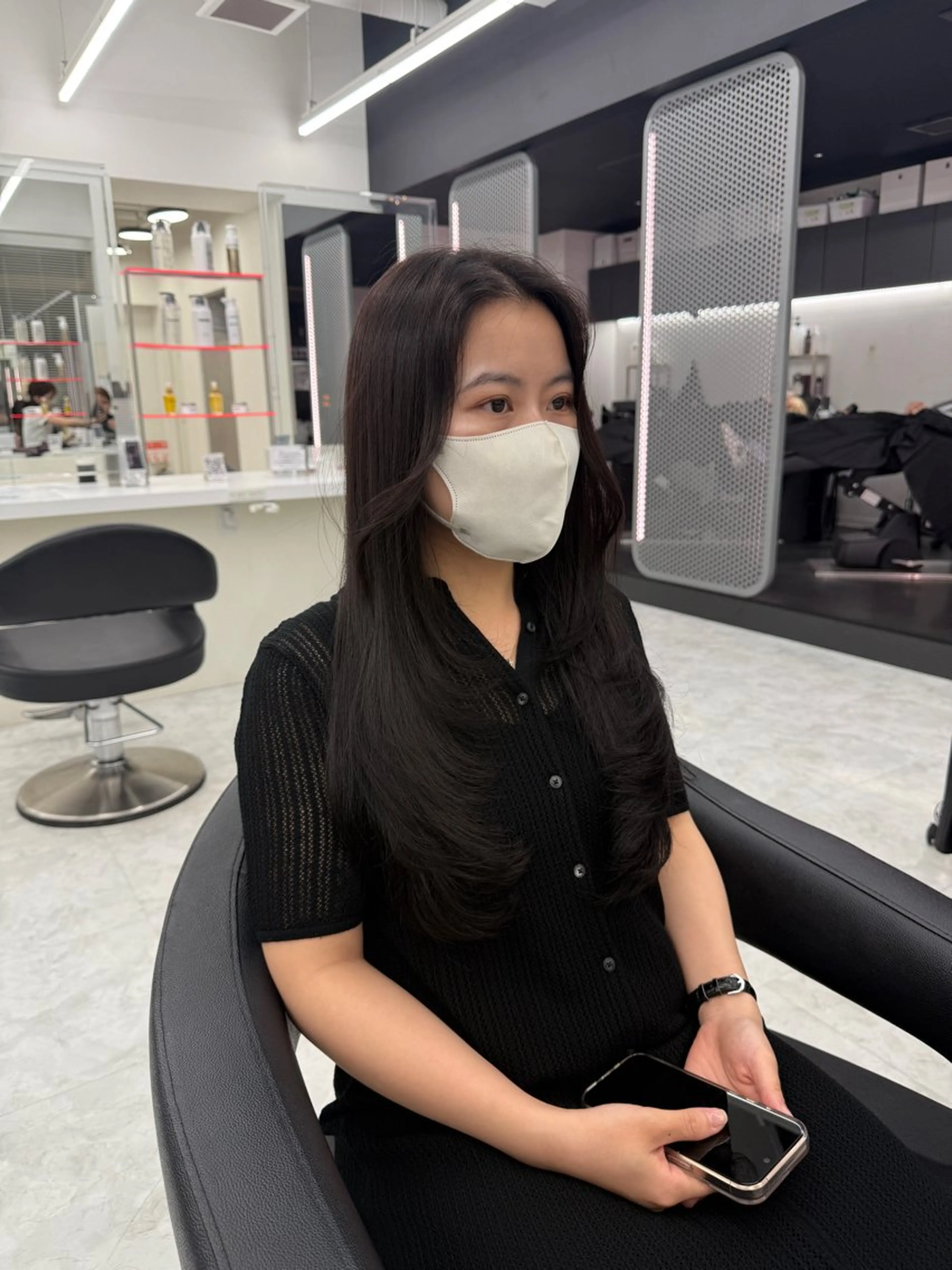 ロング カラー ヘアアレンジ ブラウンカラー ダークブラウン レイヤーカット ヘアカラー トリートメント ヘアセット 🎀Girly艶髪 暖色🎀Harukaのヘアスタイル