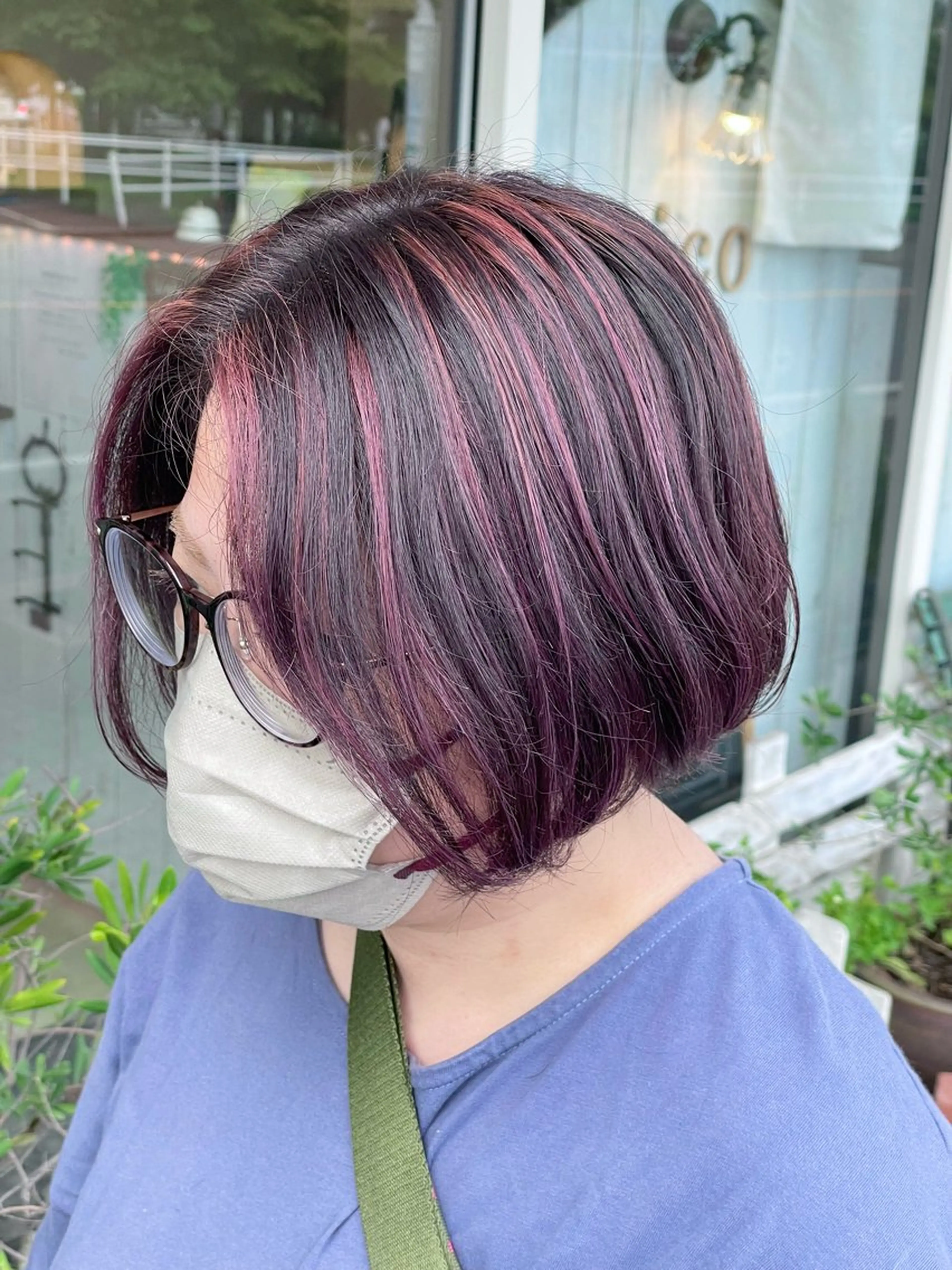 ミディアム カラー ハイライトカラー ピンクカラー ハイライト メンズ特化/パーマ指 名No.1/百瀬太郎のヘアスタイル