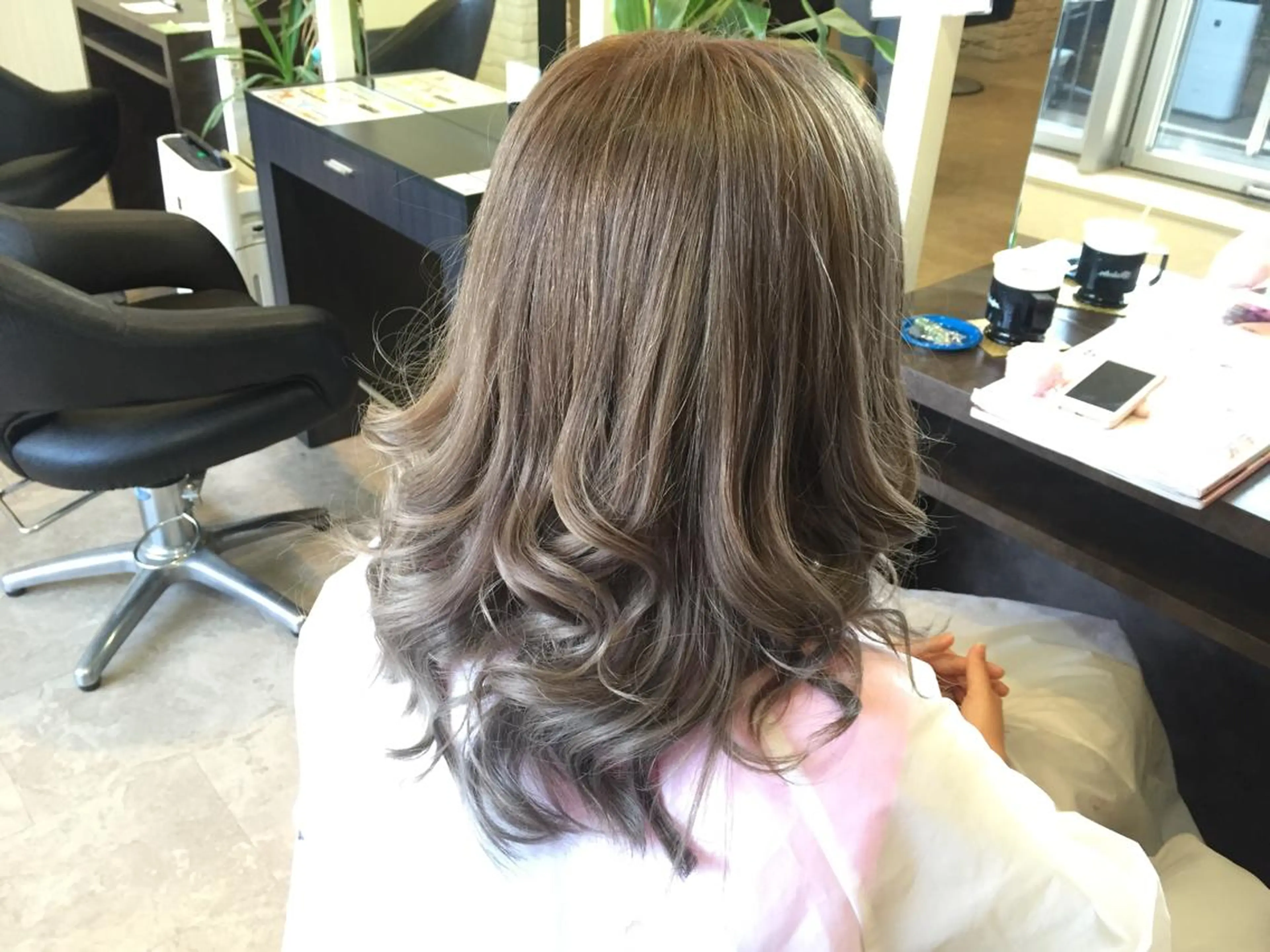 セミロング カラー 💓シールエクステ for...のヘアスタイル