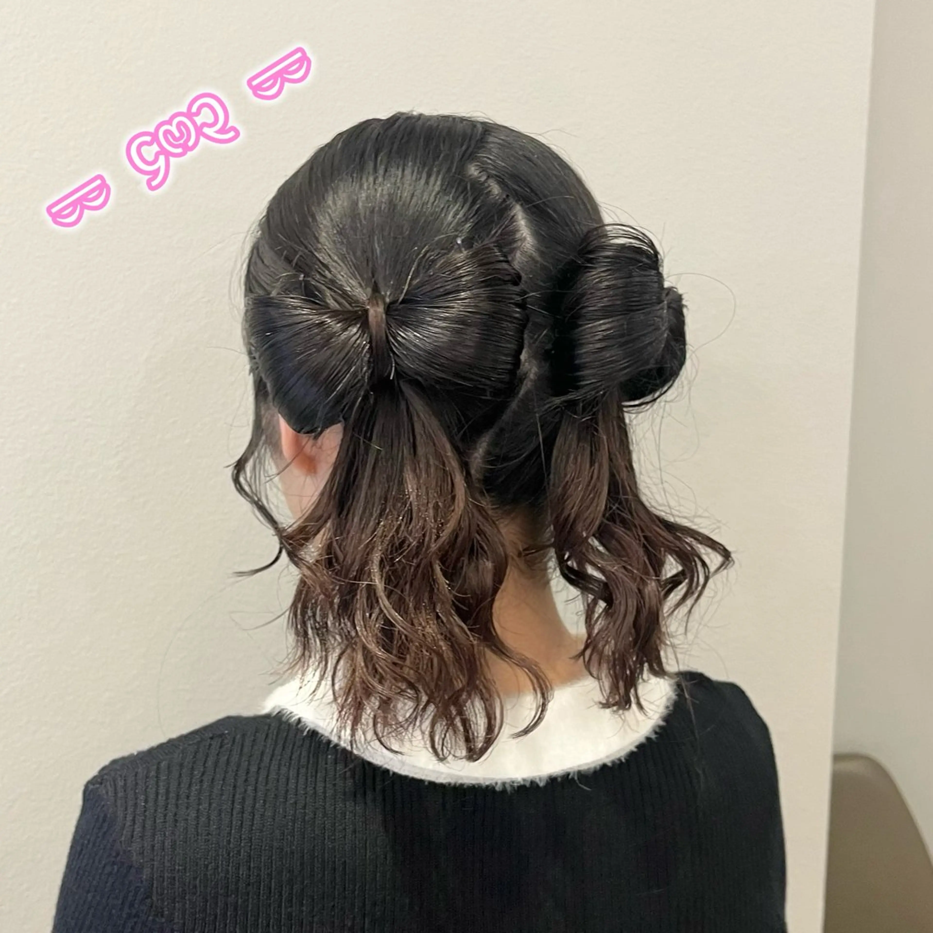 ロング ヘアアレンジ ヘアセット ヘアセット/ピンク /レッド/あつはのヘアスタイル