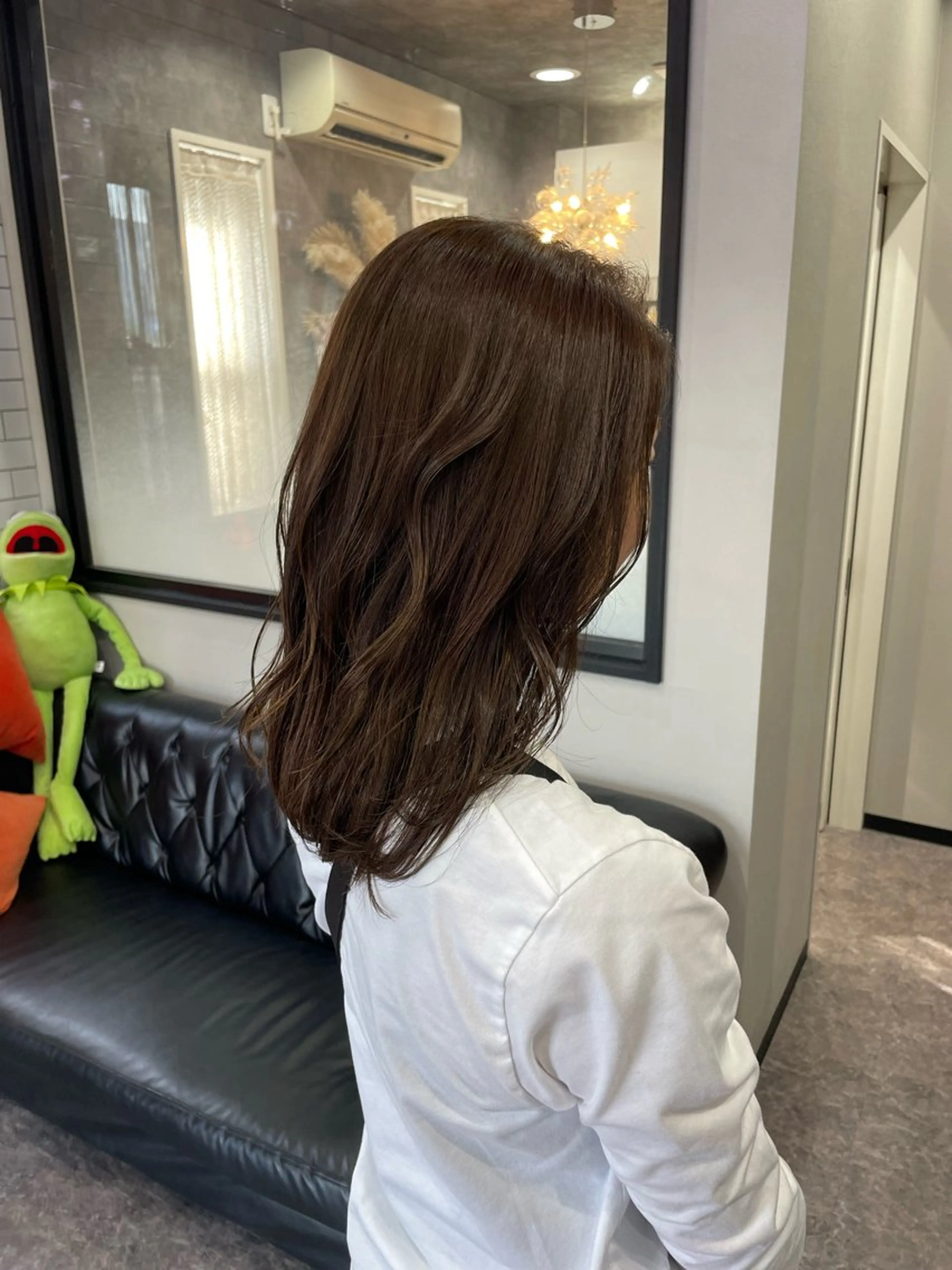 セミロング カラー ヘアカラー 友滝 真菜美のヘアスタイル