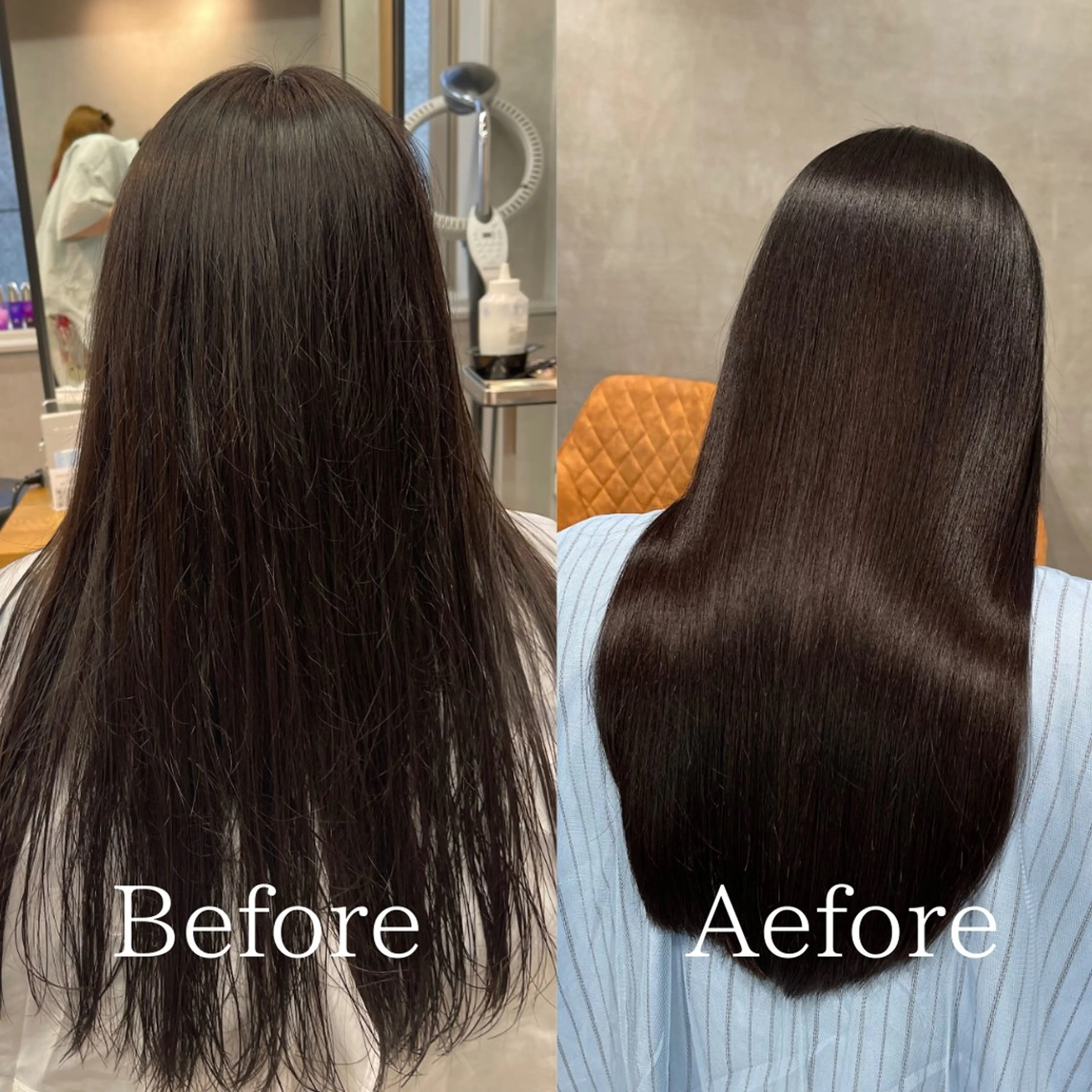 ロング くせ毛 縮毛矯正 縮毛矯正 charm《銀座》 縮毛矯正/ヘアセットのヘアスタイル