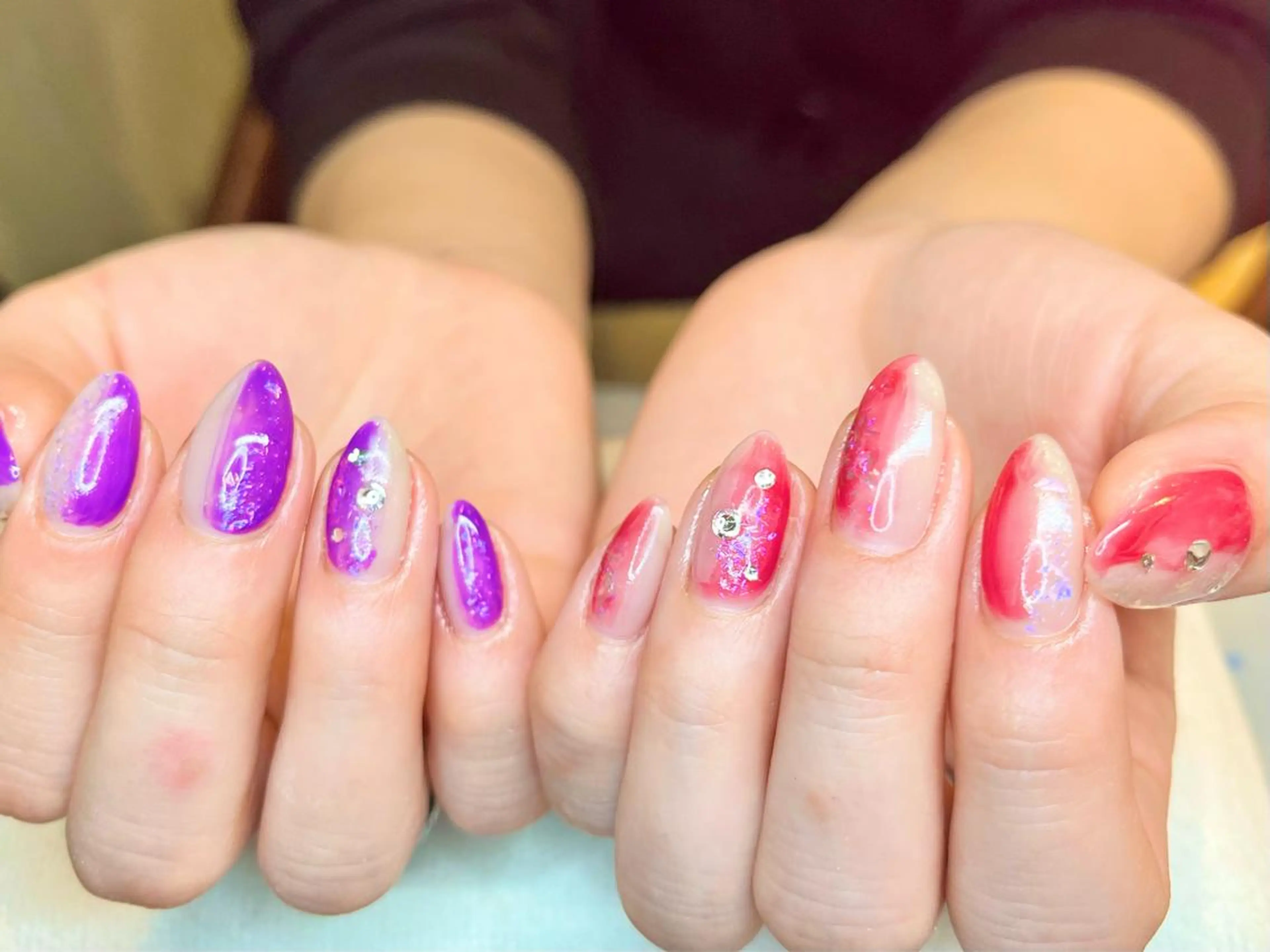 ショート カラー ネイル アートネイル オフィスネイル ワンカラーネイル ショートネイル ネイルサロン リリーブランシュ所属・森 瑞紀のネイルデザイン