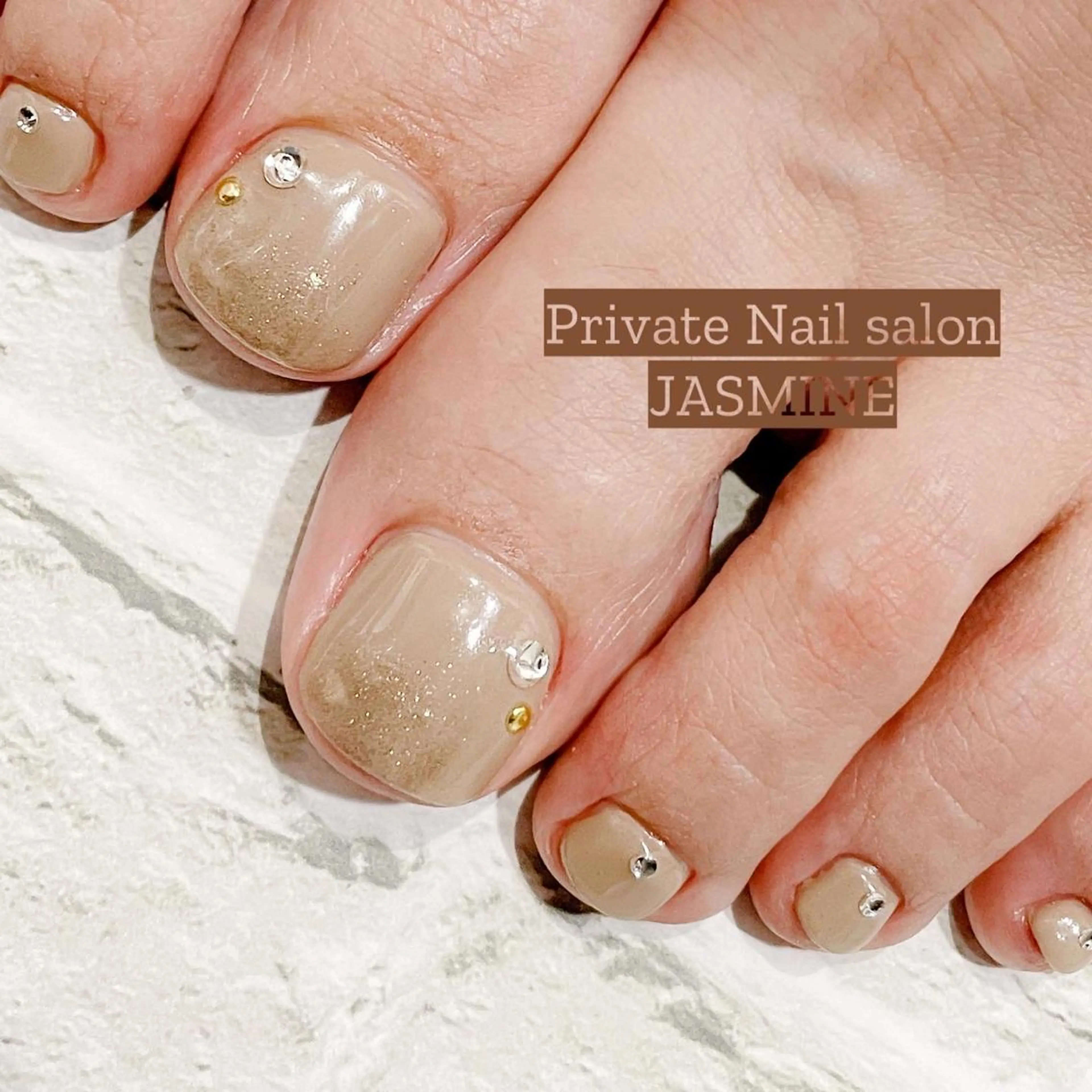 ネイル フットネイル シンプルネイル Nail salon JASMINEのネイルデザイン
