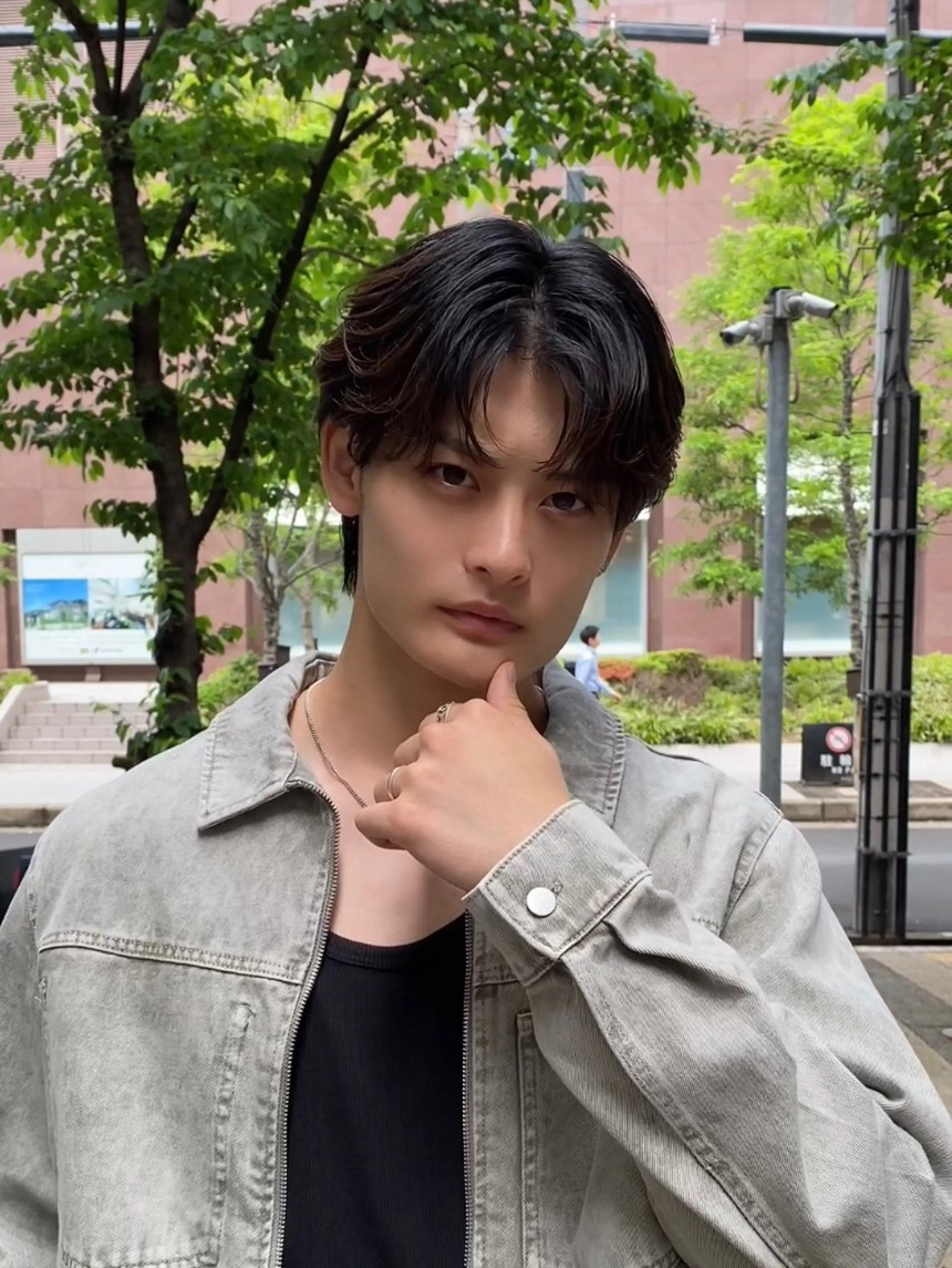 メンズ 透明感ブリーチ/ メンズパーマのヘアスタイル