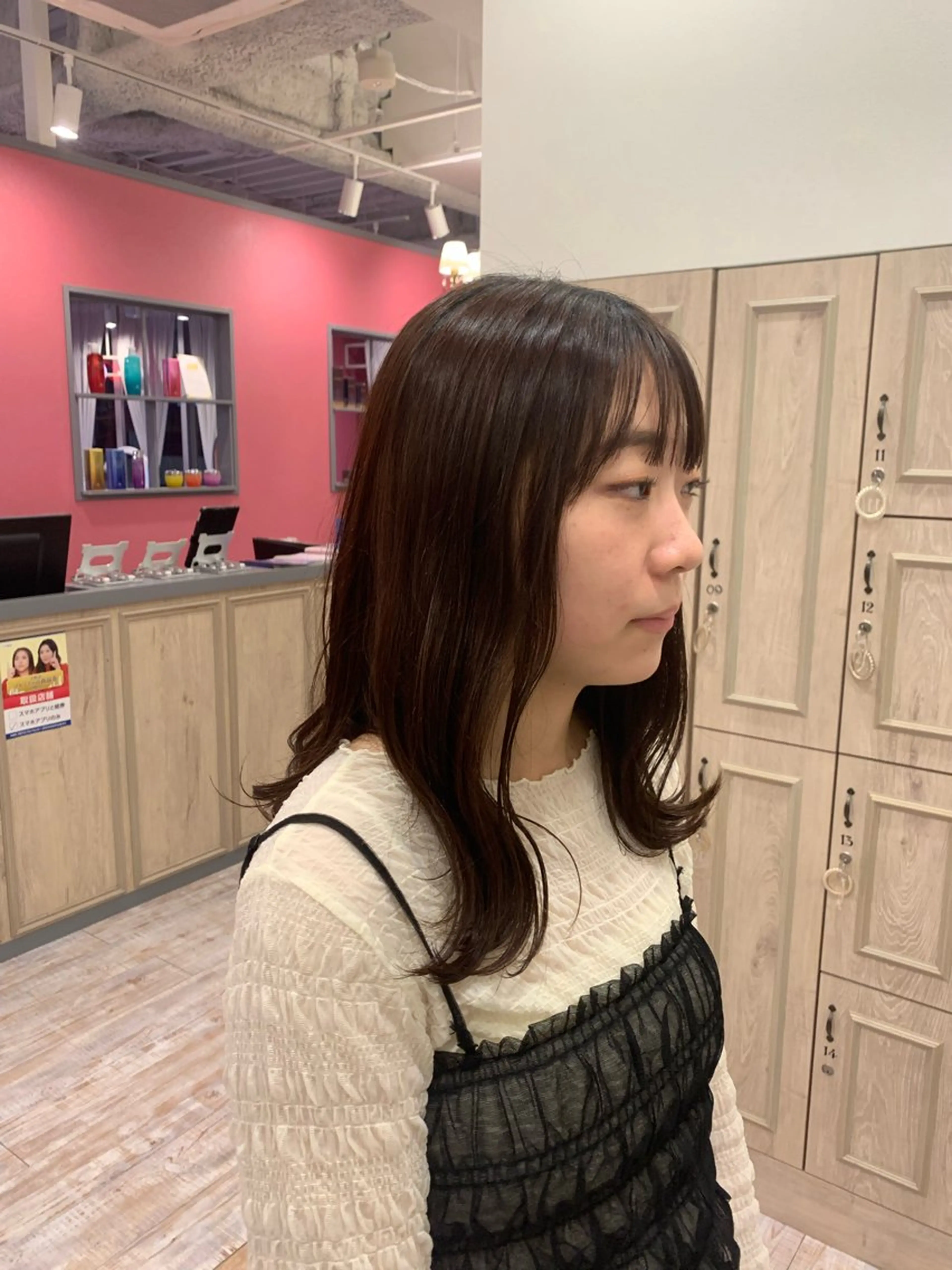 ミディアム 梅田美容室　山本 歩夢のヘアスタイル