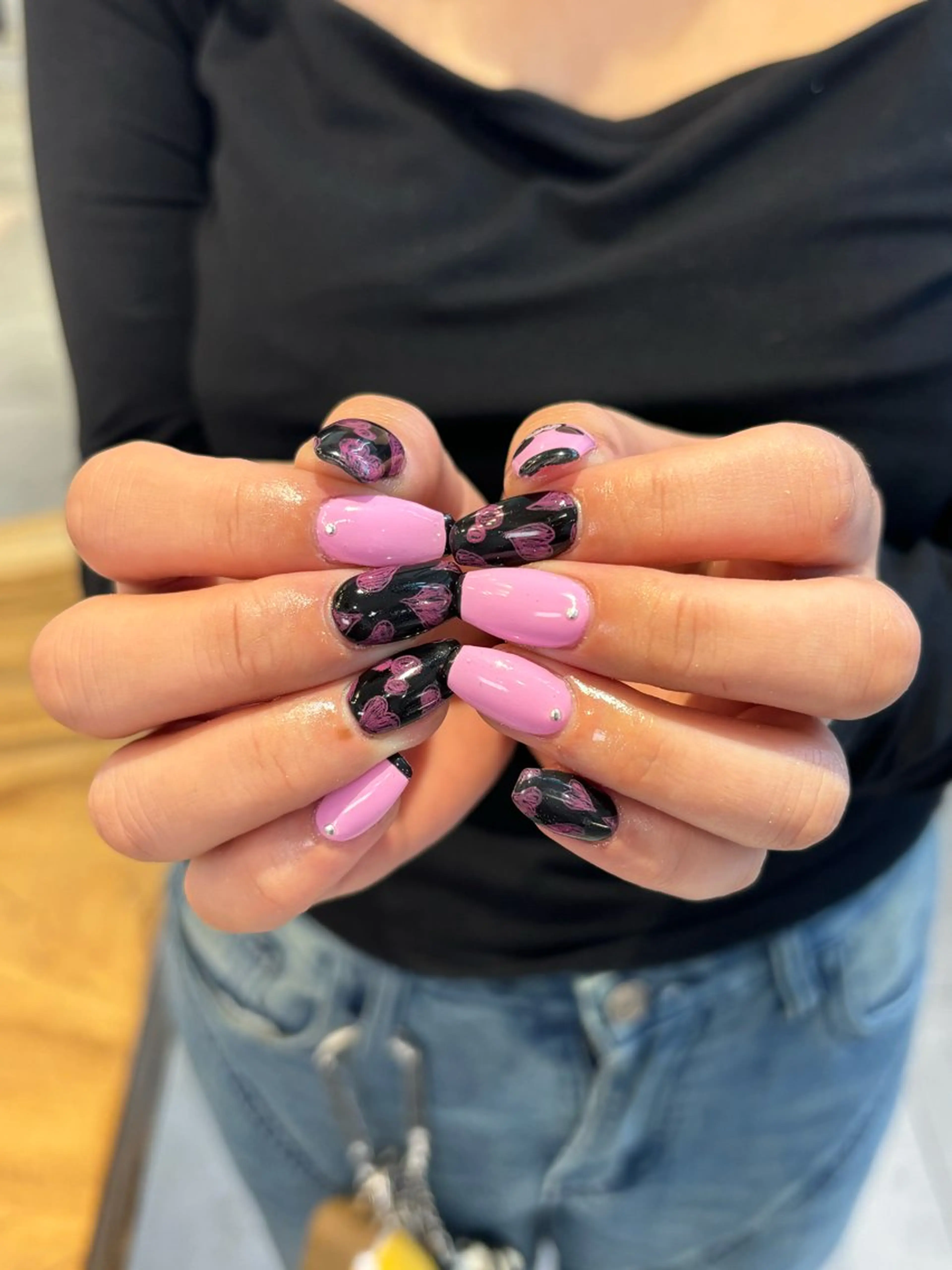 ネイル ハンドネイル 暖色color 🎀Hiroka🎀のネイルデザイン
