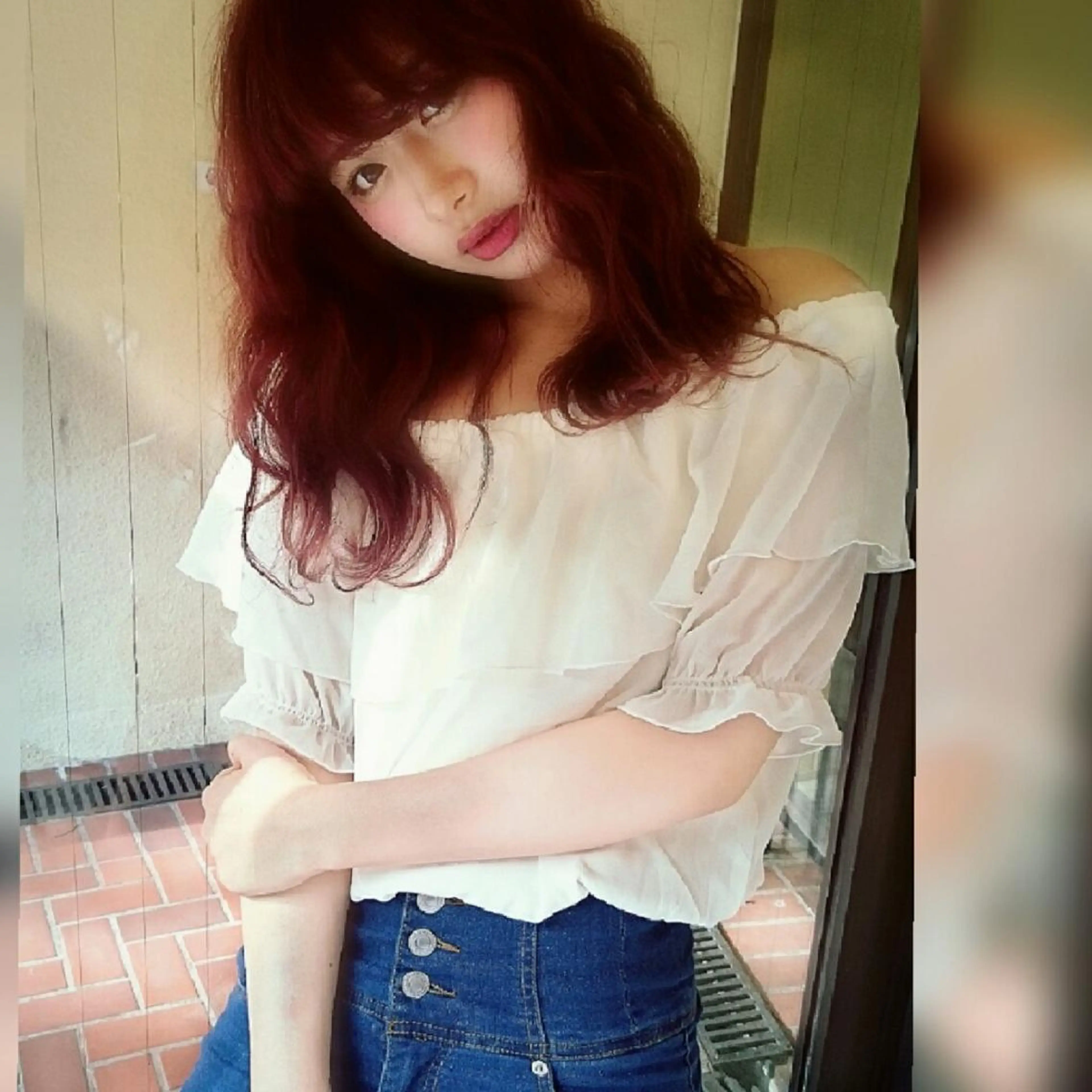 ロング カラー ma cherie 三浦直美のヘアスタイル