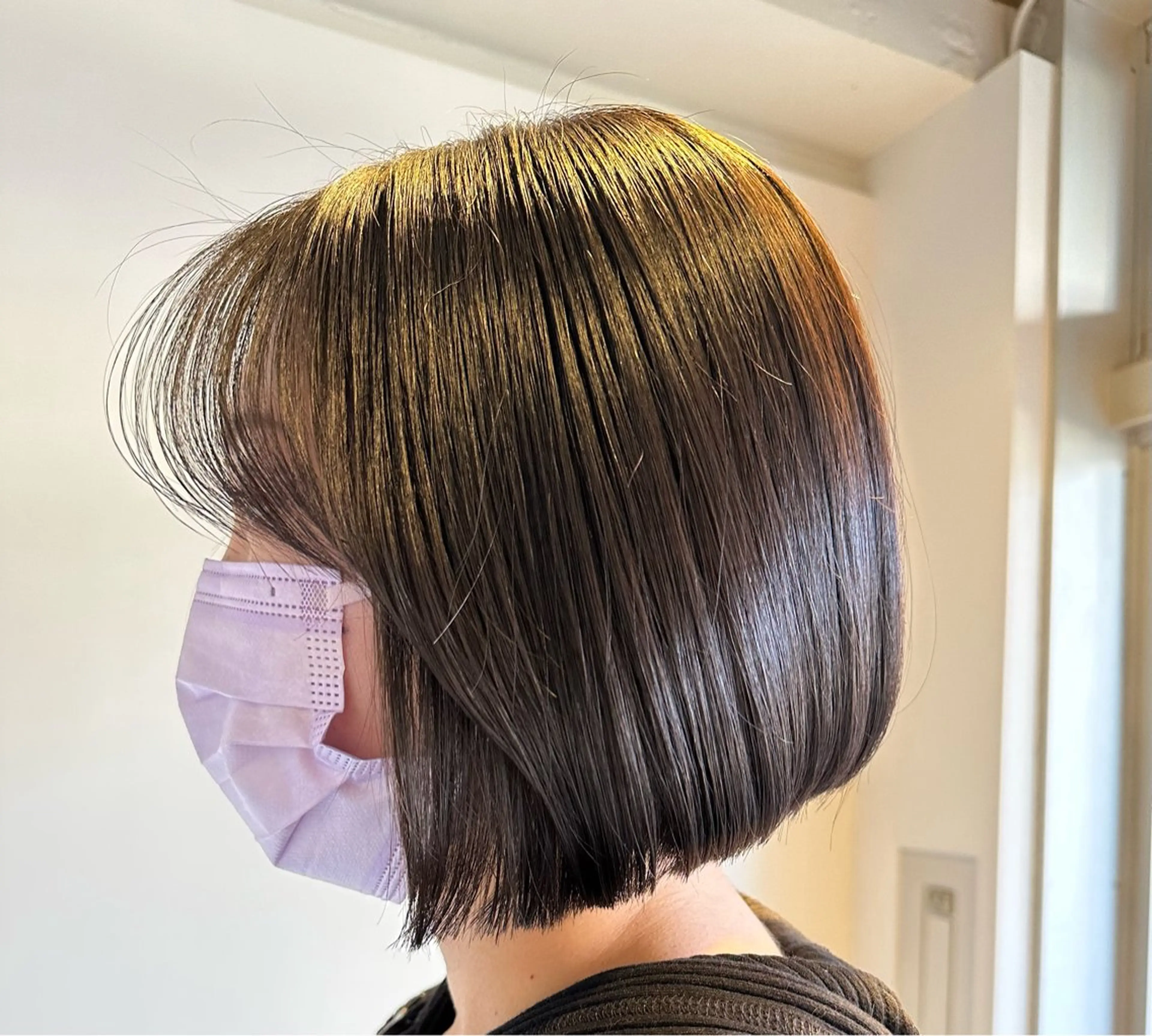 ショート 切りっぱなしボブ ボブ 伸ばしかけ tuuli所属・石井 永遠のヘアスタイル