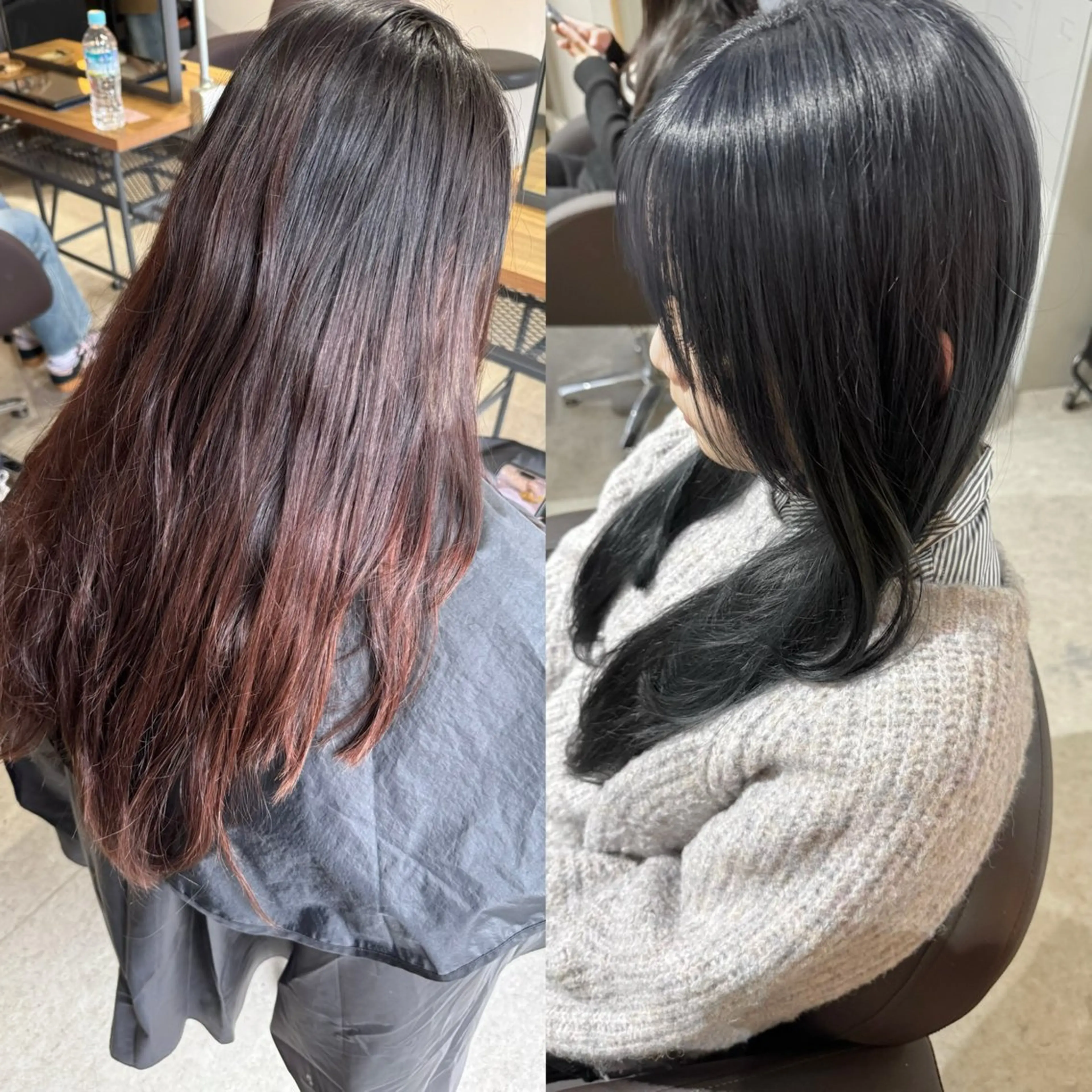 ミディアム ✨艶ブリーチカラー✨ ✨艶髪ストレート✨のヘアスタイル