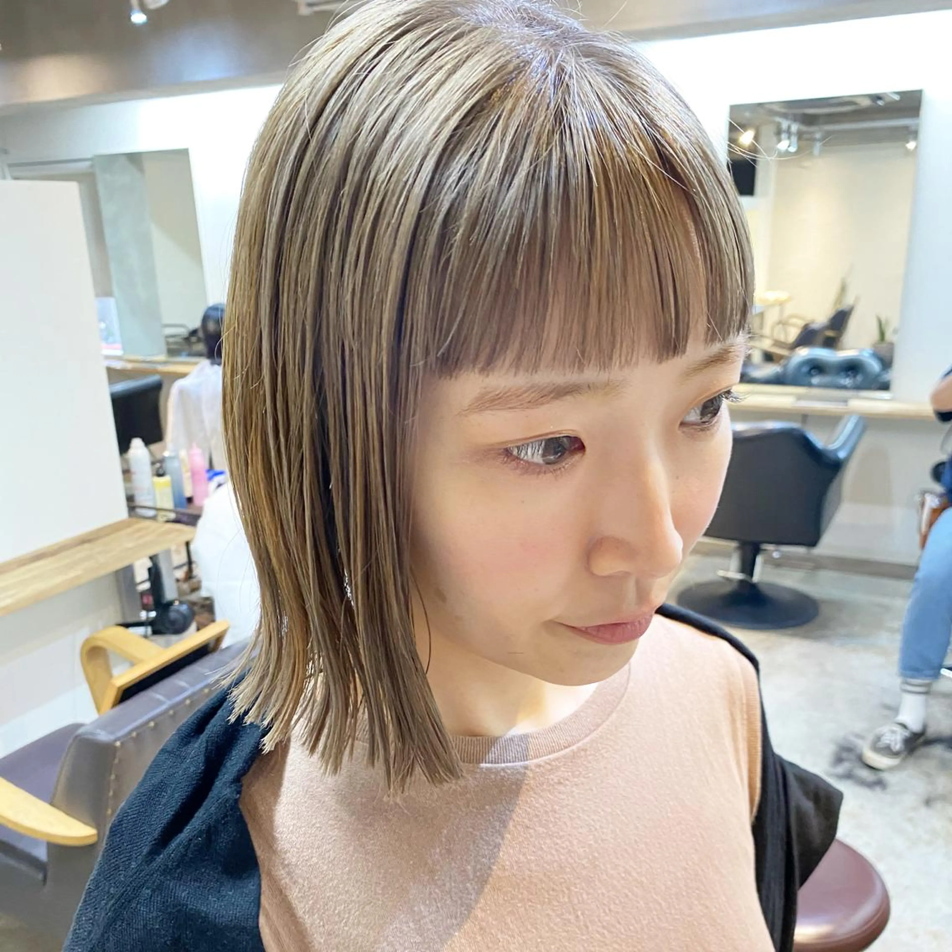 ミディアム カラー ヘアカラー トリートメント 下北沢 soiのヘアスタイル