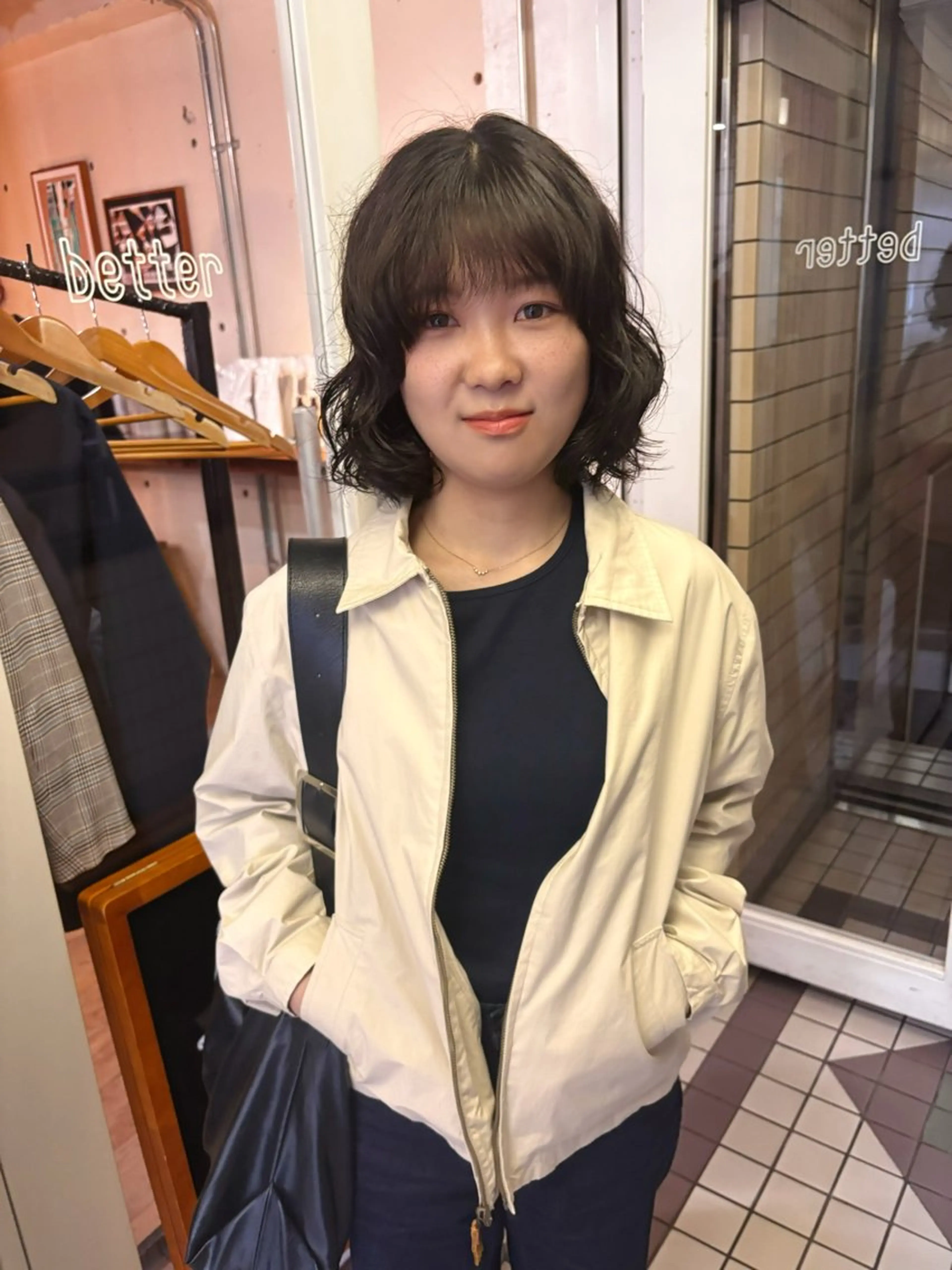 ミディアム パーマ カット パーマ kaito パーマ募集🌀😵‍のヘアスタイル
