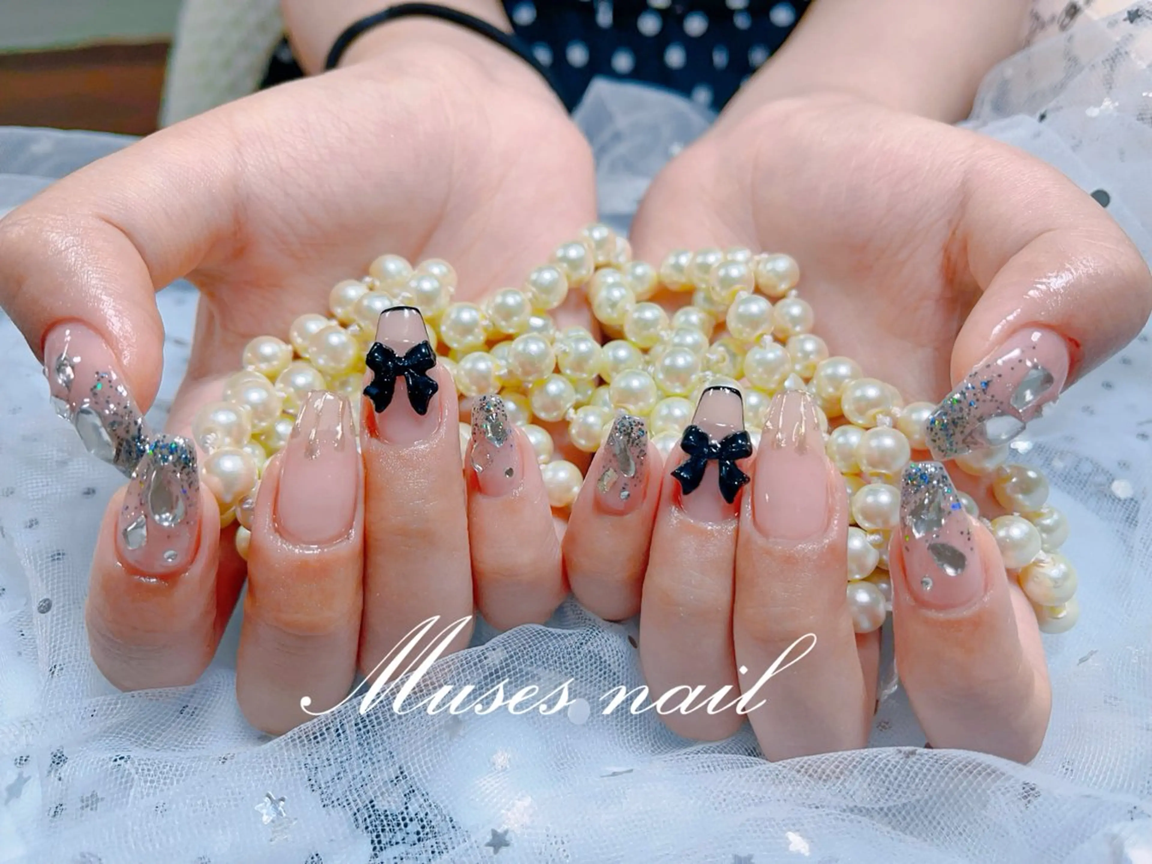 ネイル オーロラネイル チークネイル 長さ出し フレンチネイル ジェルネイル MUSES  NAIL  SALON所属・MUSES ネイルのネイルデザイン