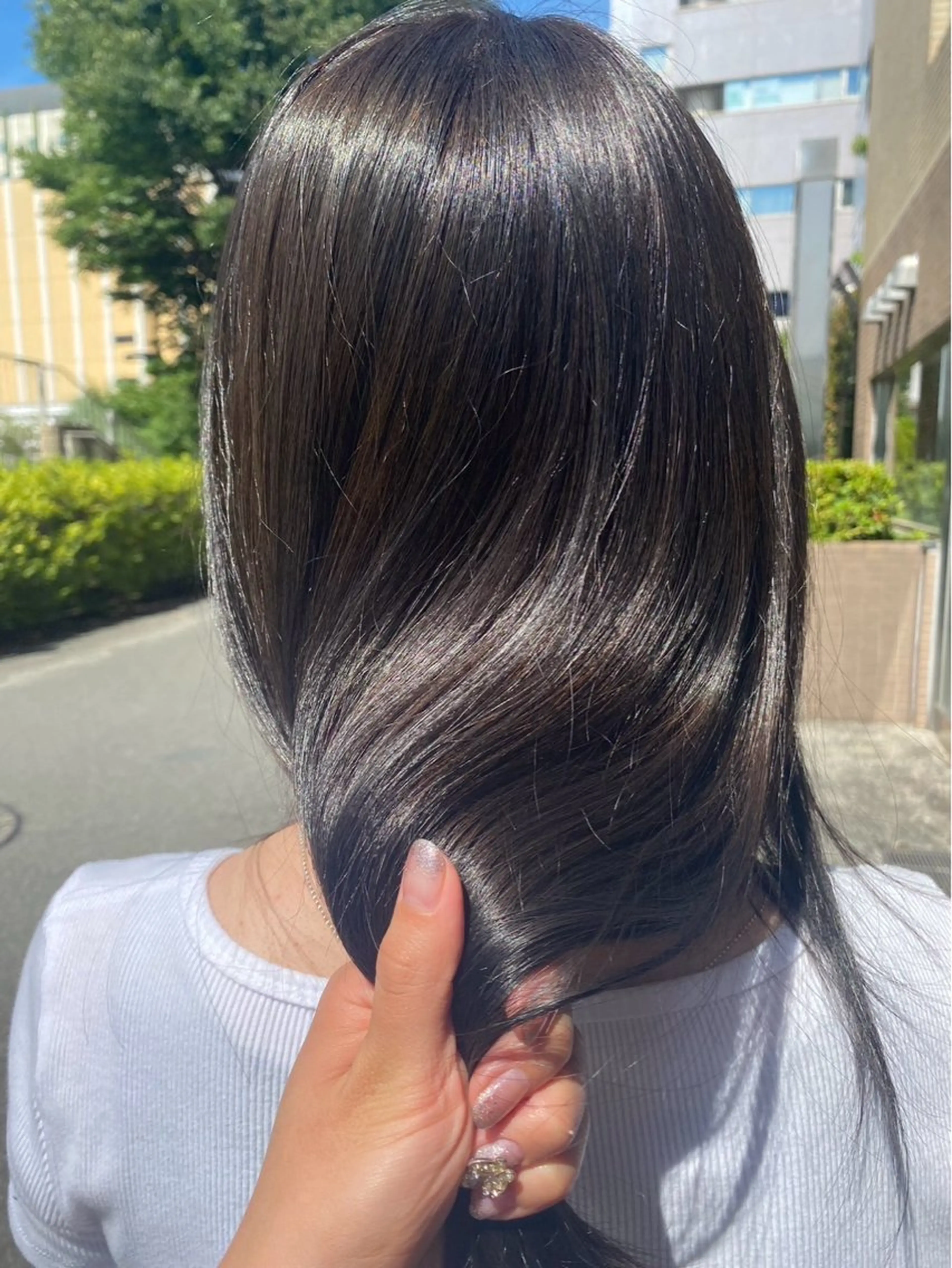 ロング カラー ヘアカラー トリートメント Ouka/Wカラー/ 大人艶カラーのヘアスタイル