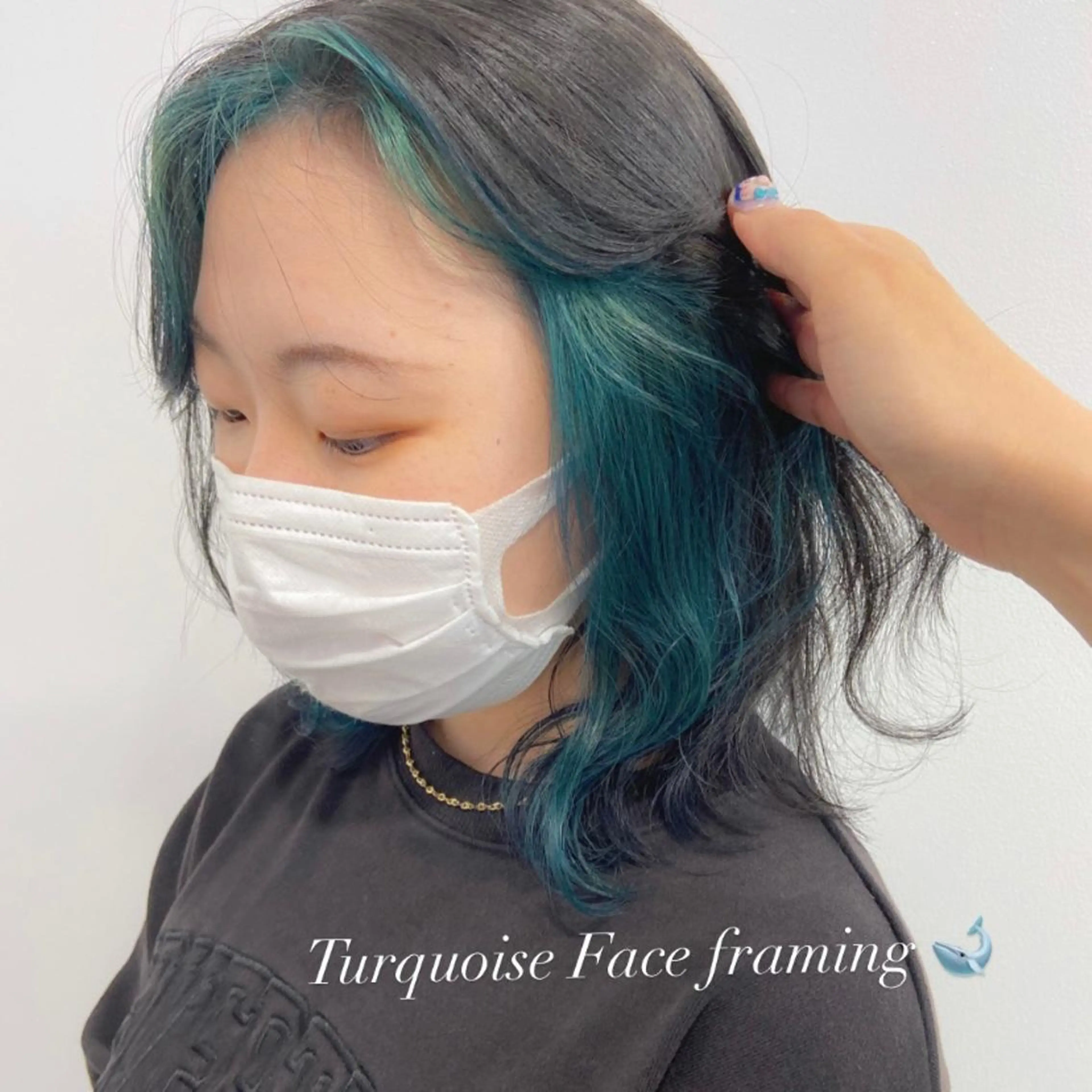 セミロング カラー ヘアアレンジ ミストバング  フェイスフレーミング レイヤーカット指名 No.1💖マユカのヘアスタイル