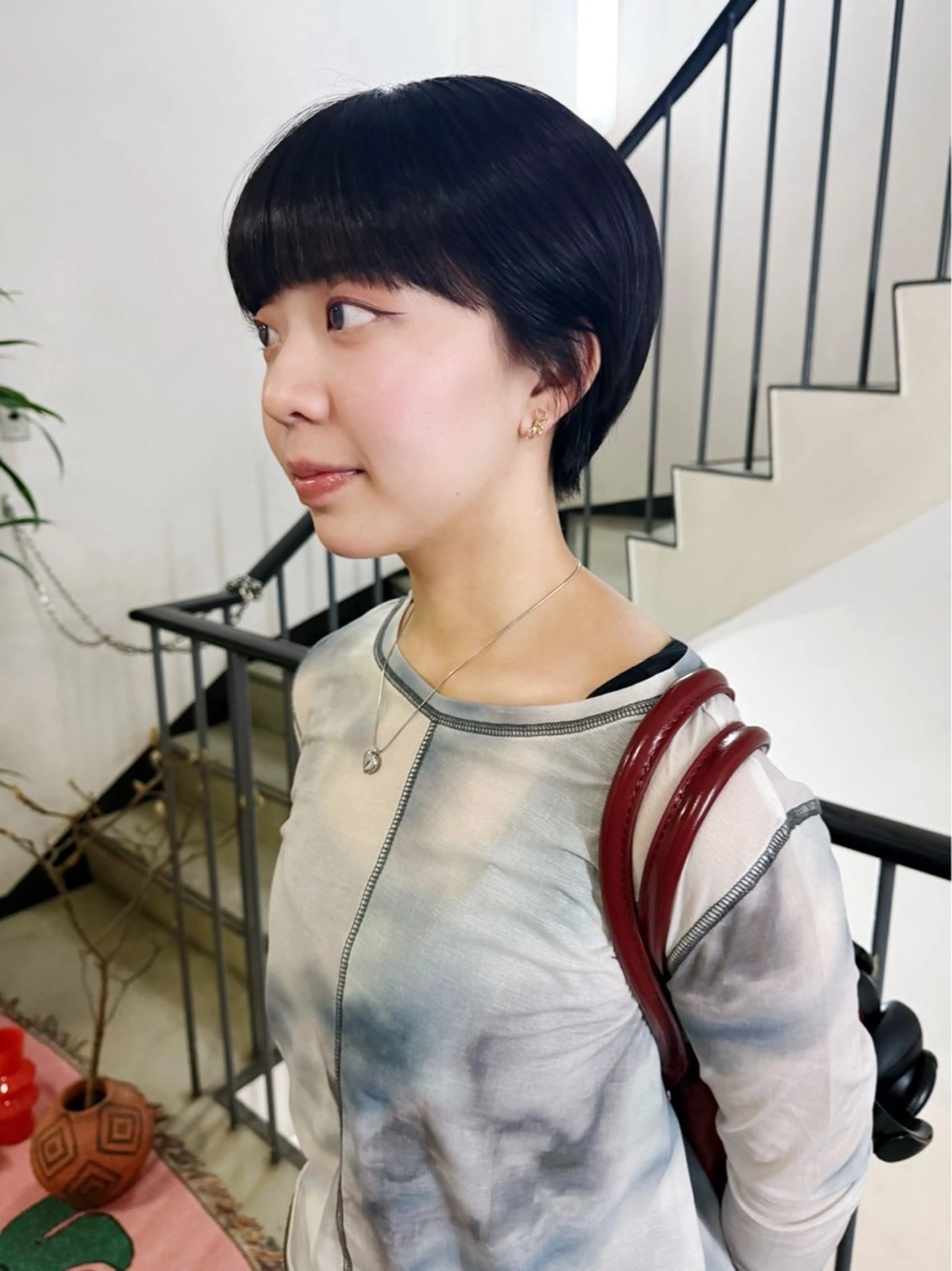 ショート Vibe所属・hanami パーマ/透明感カラーのヘアスタイル