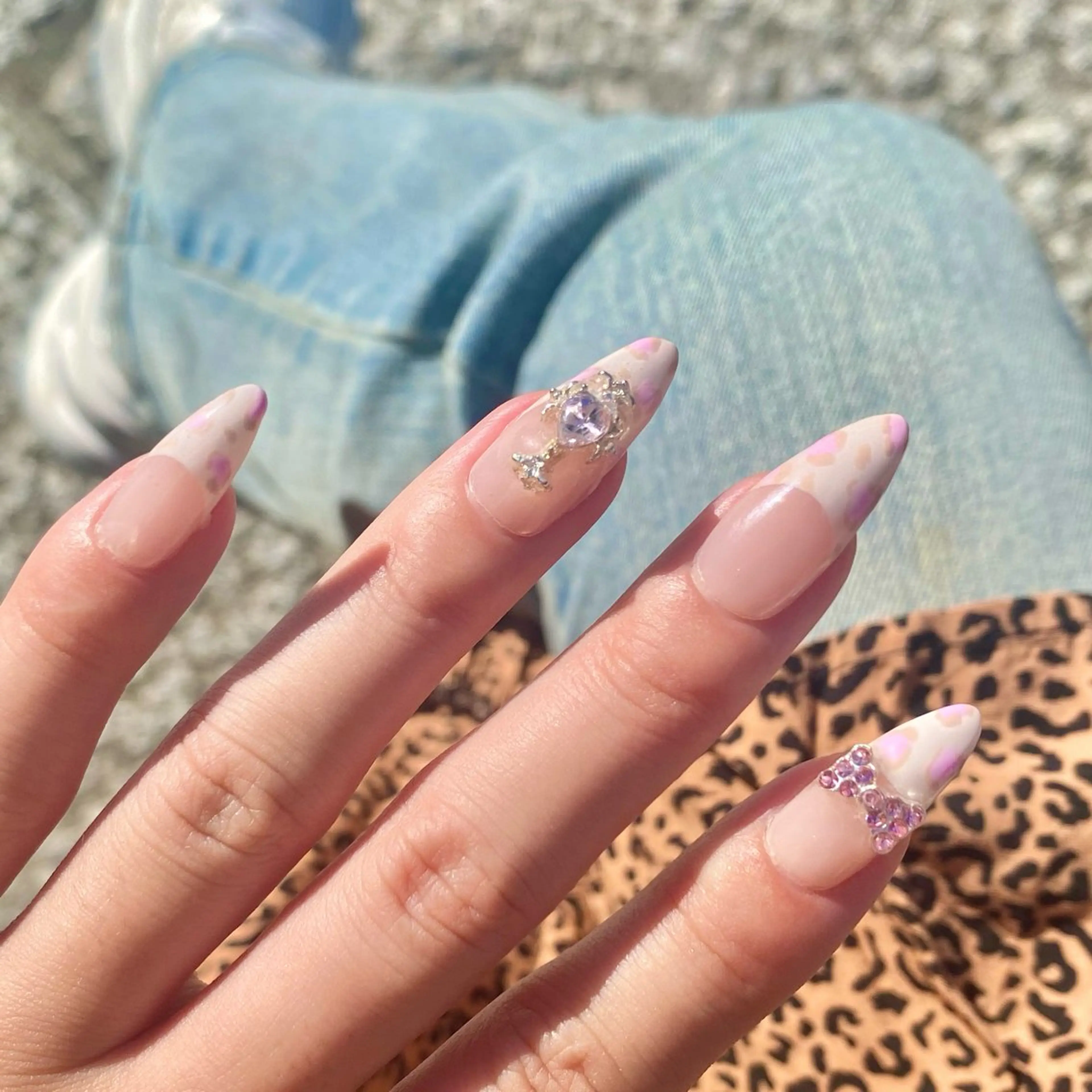 ネイル 長さ出し フレンチネイル リボン ネイルチップ BelireMaa Nail&eyeのネイルデザイン