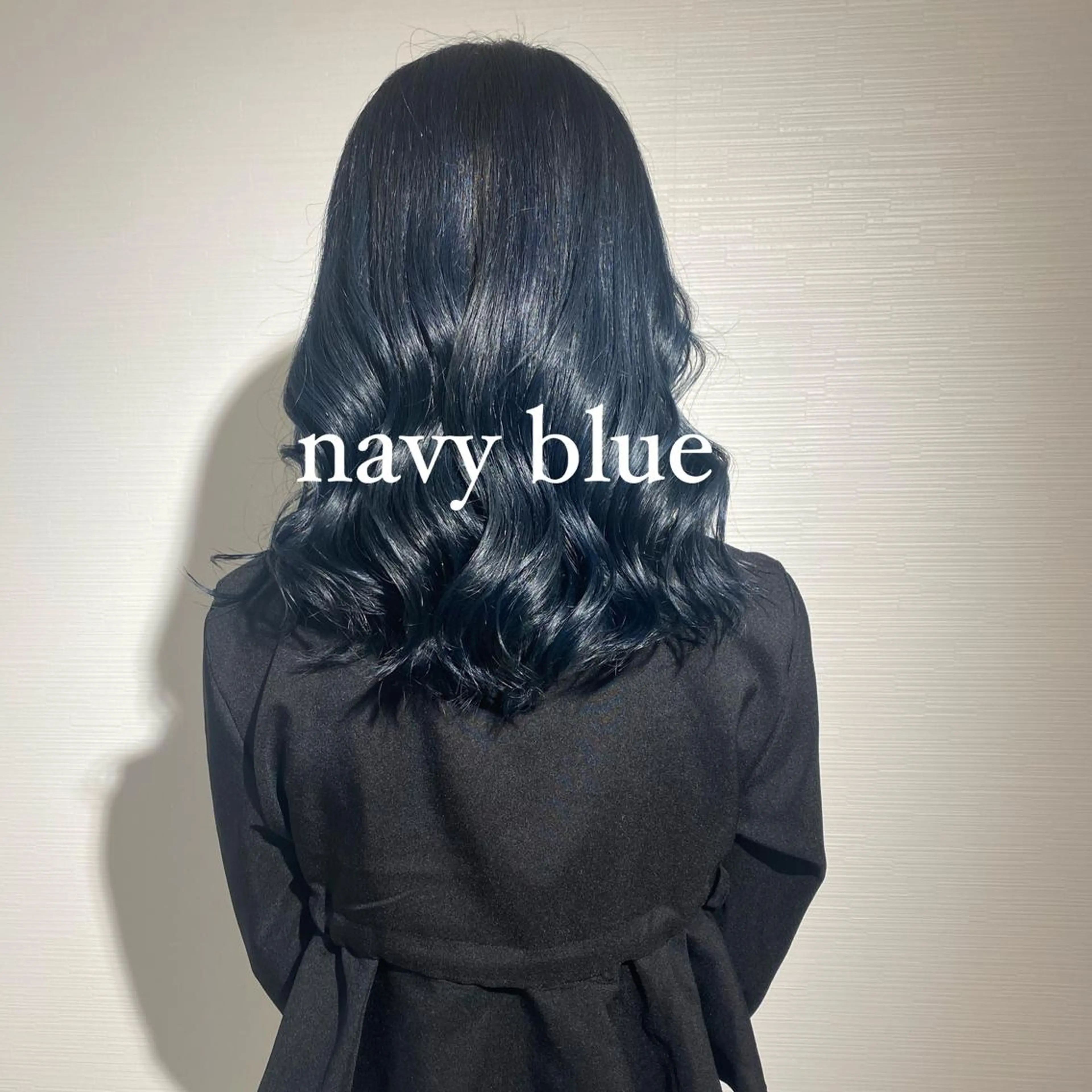 セミロング カラー ブルーカラー ネイビーカラー ヘアカラー トリートメント ヘアセット 絶対カワイイ保証💕 カワノ　チヒロのヘアスタイル