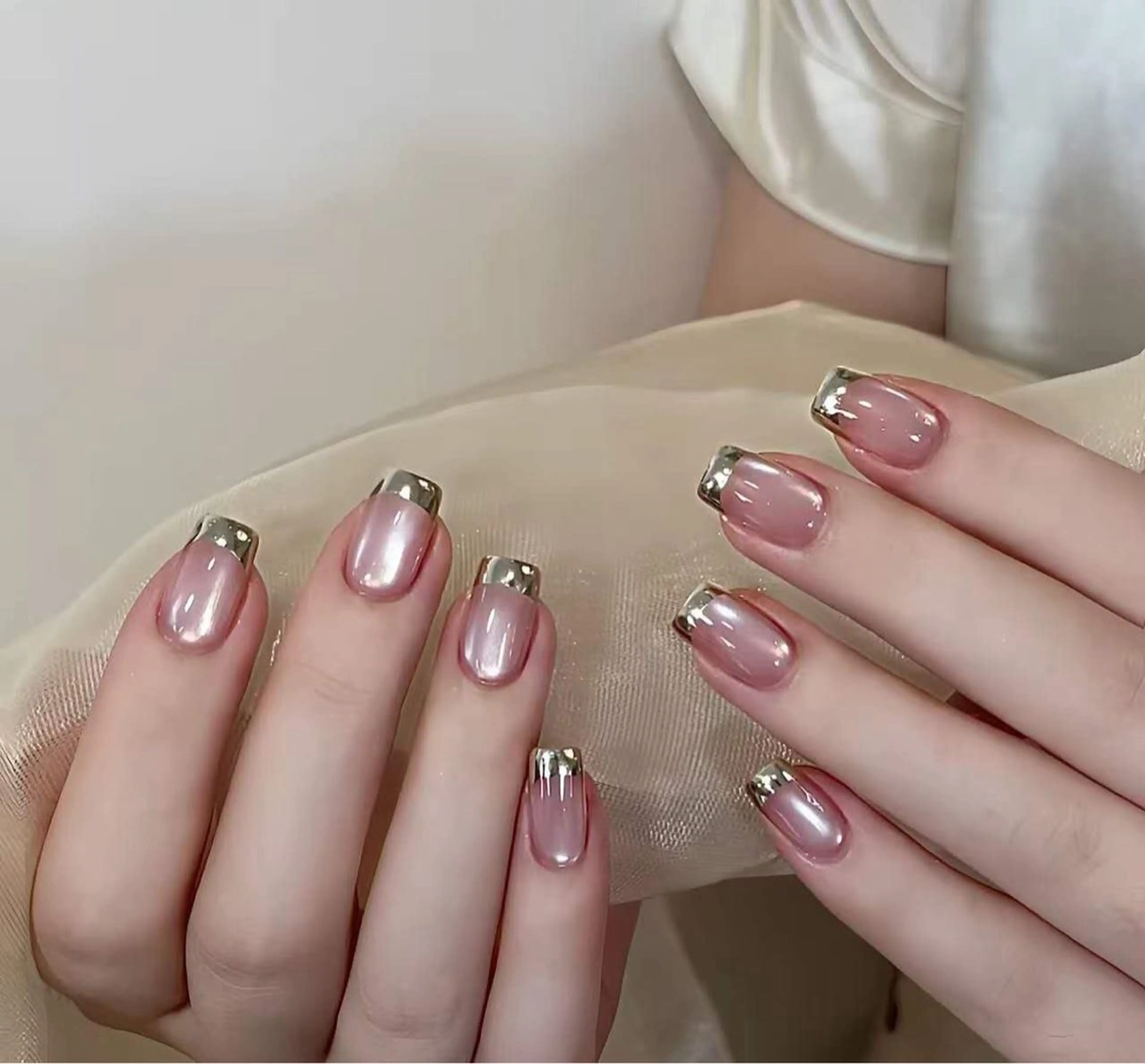 ネイル フラワーネイル フレンチネイル ジェルネイル ガラスフレンチ ハート ハンドネイル 相沢 さやかのネイルデザイン