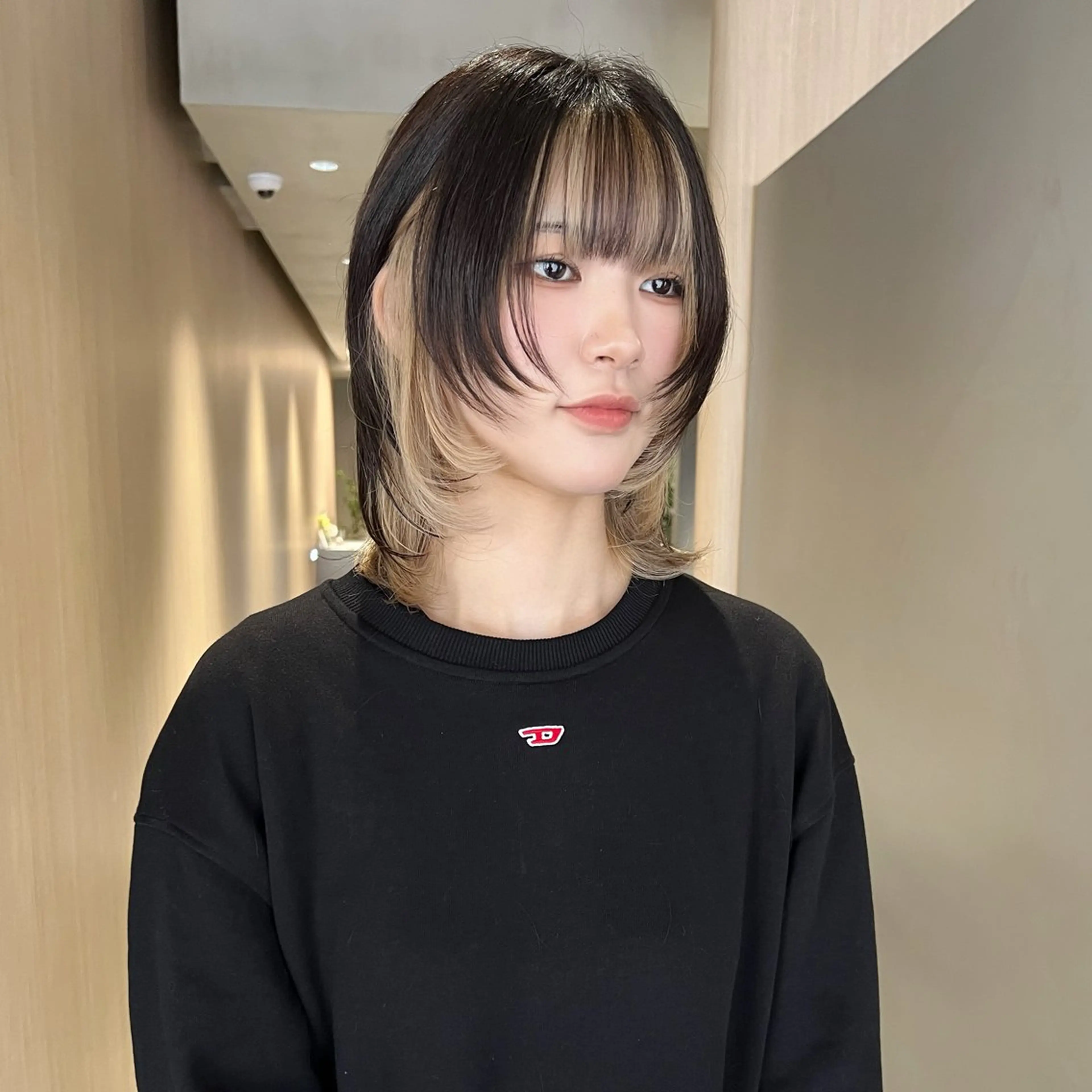 セミロング カット ヘアカラー 🐺立川のウルフ屋 さん🐺おかみ🐺のヘアスタイル