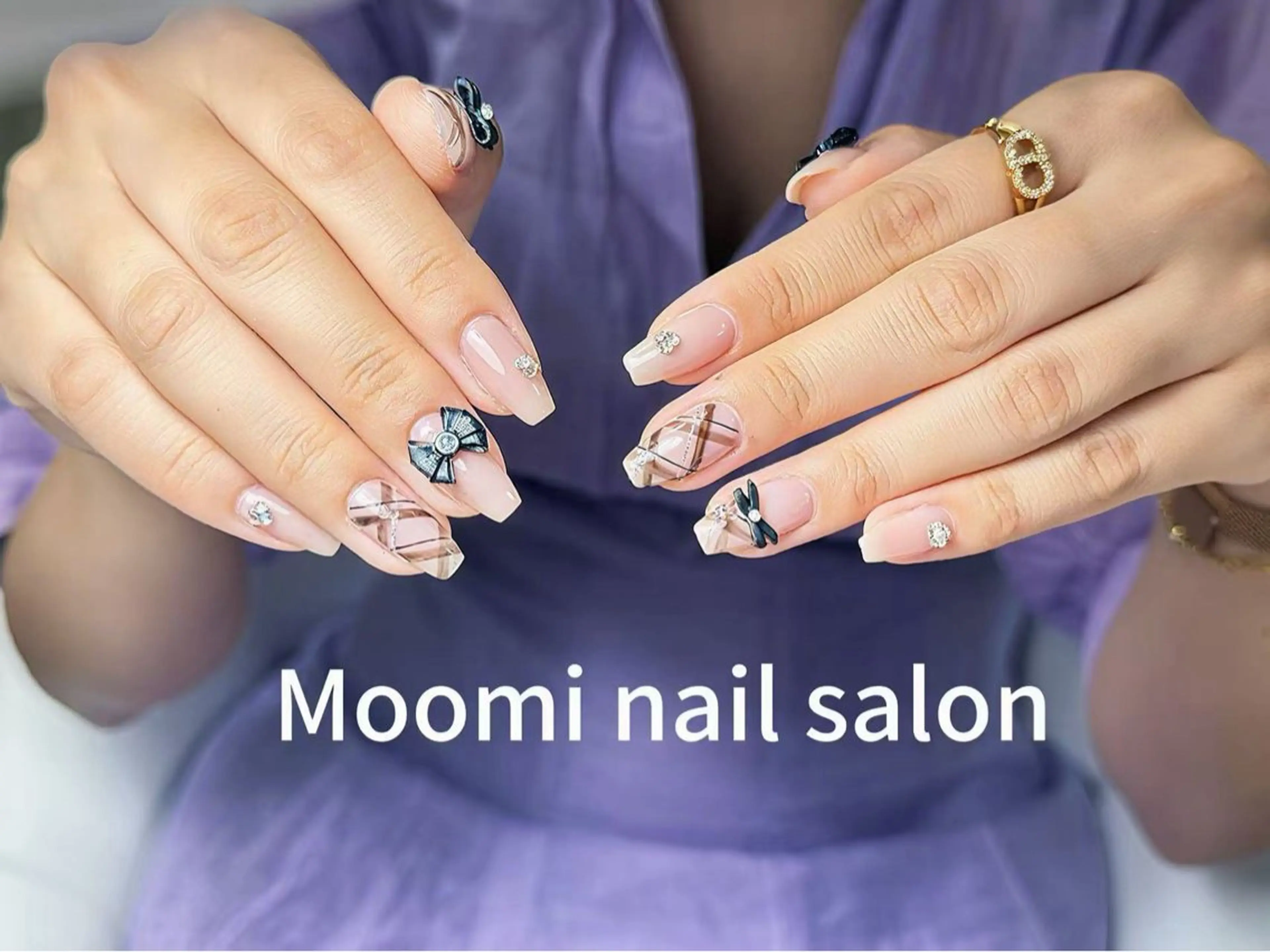 ロング ハンドネイル moomi ゆりのネイルデザイン