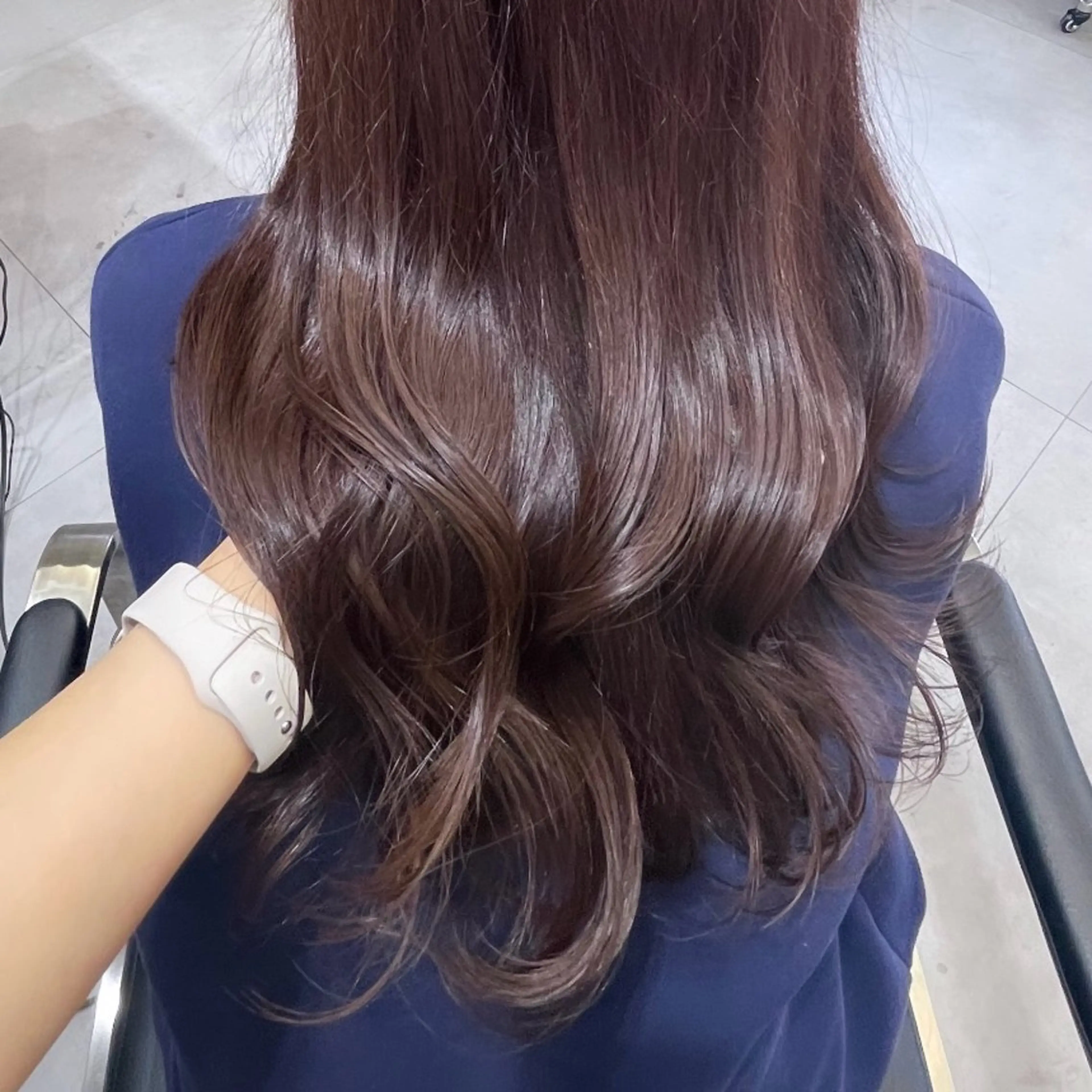 ロング カラー ブリーチ ブラウンカラー ダブルカラー ラベンダーカラー ブリーチなしカラー カット ヘアカラー Rui/透明感カラー 暖色/レイヤーカットのヘアスタイル