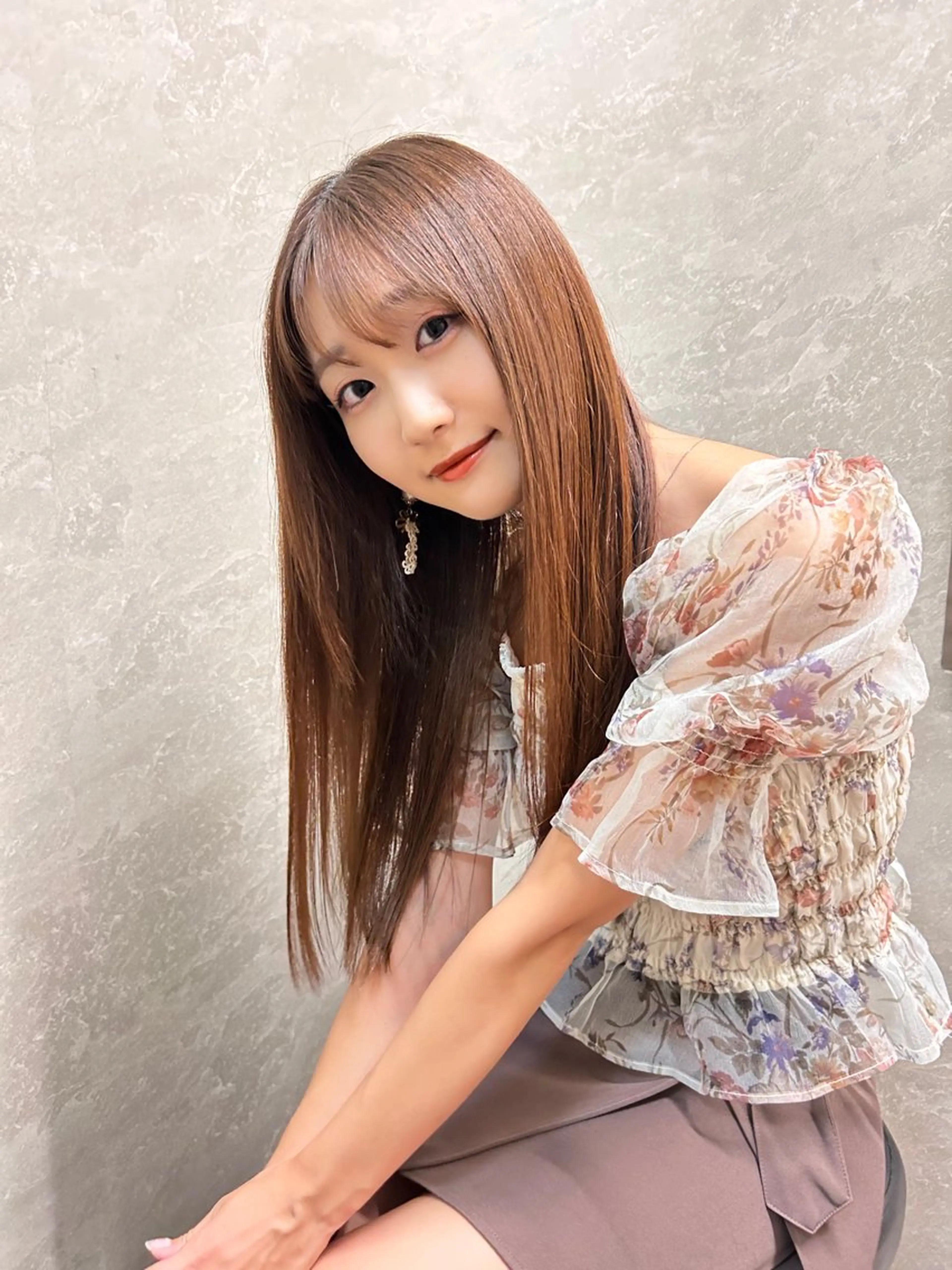 セミロング 髪質改善 縮毛矯正 ally新百合ヶ丘 フジムラユウスケのヘアスタイル