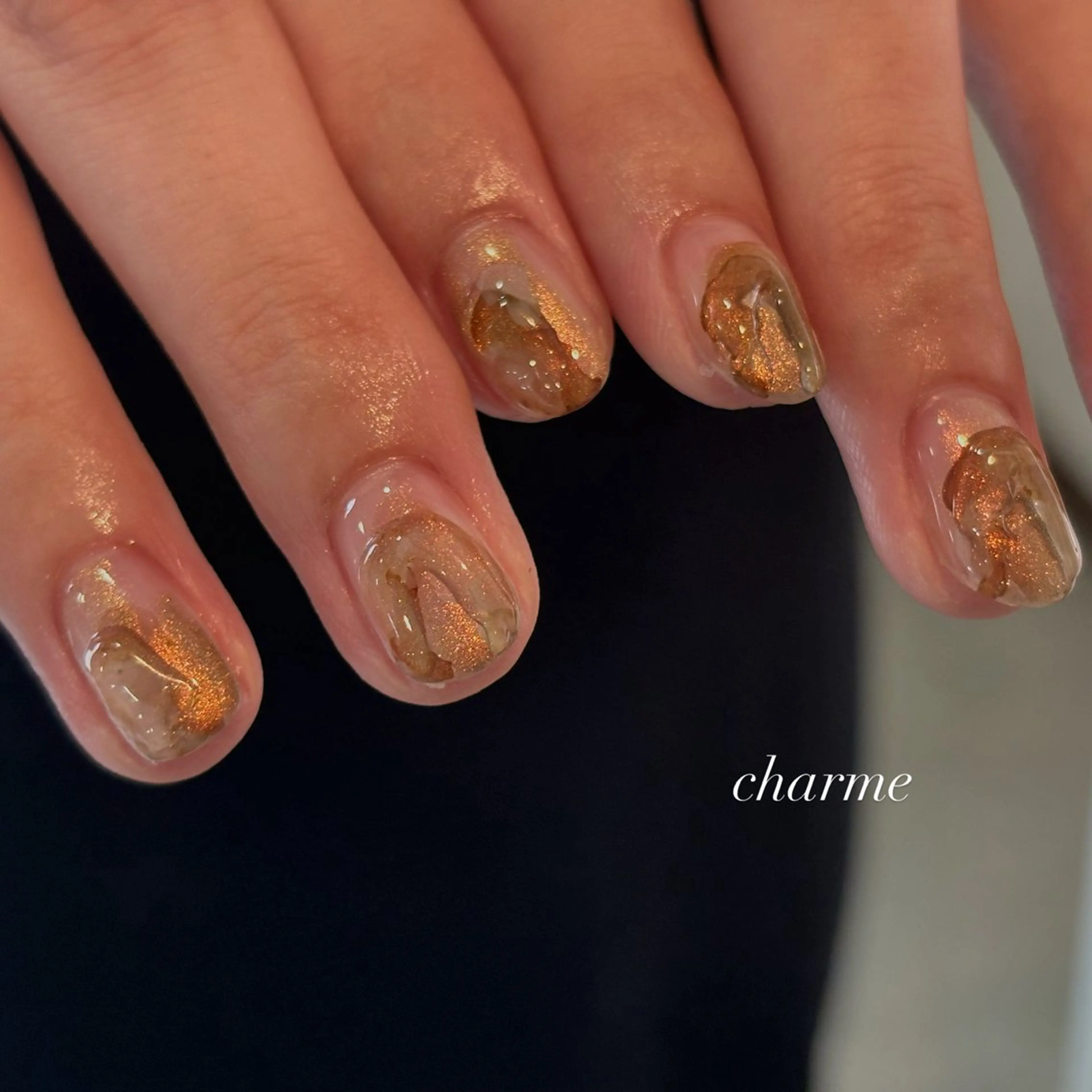 ネイル アートネイル シンプルネイル ハンドネイル charme所属・charme nailのネイルデザイン