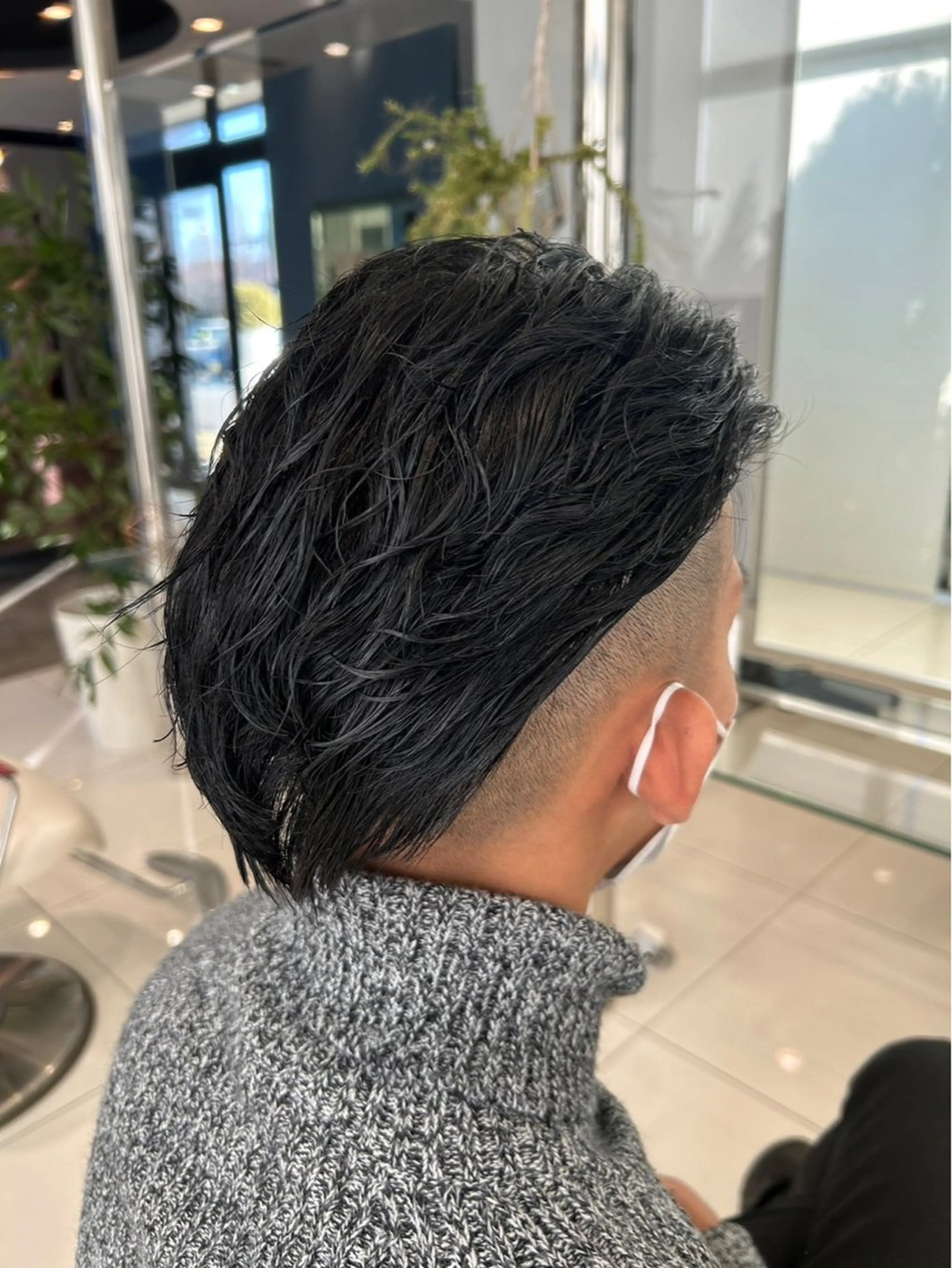セミロング メンズカット¥0婦中 カットモデル大上聖矢のヘアスタイル