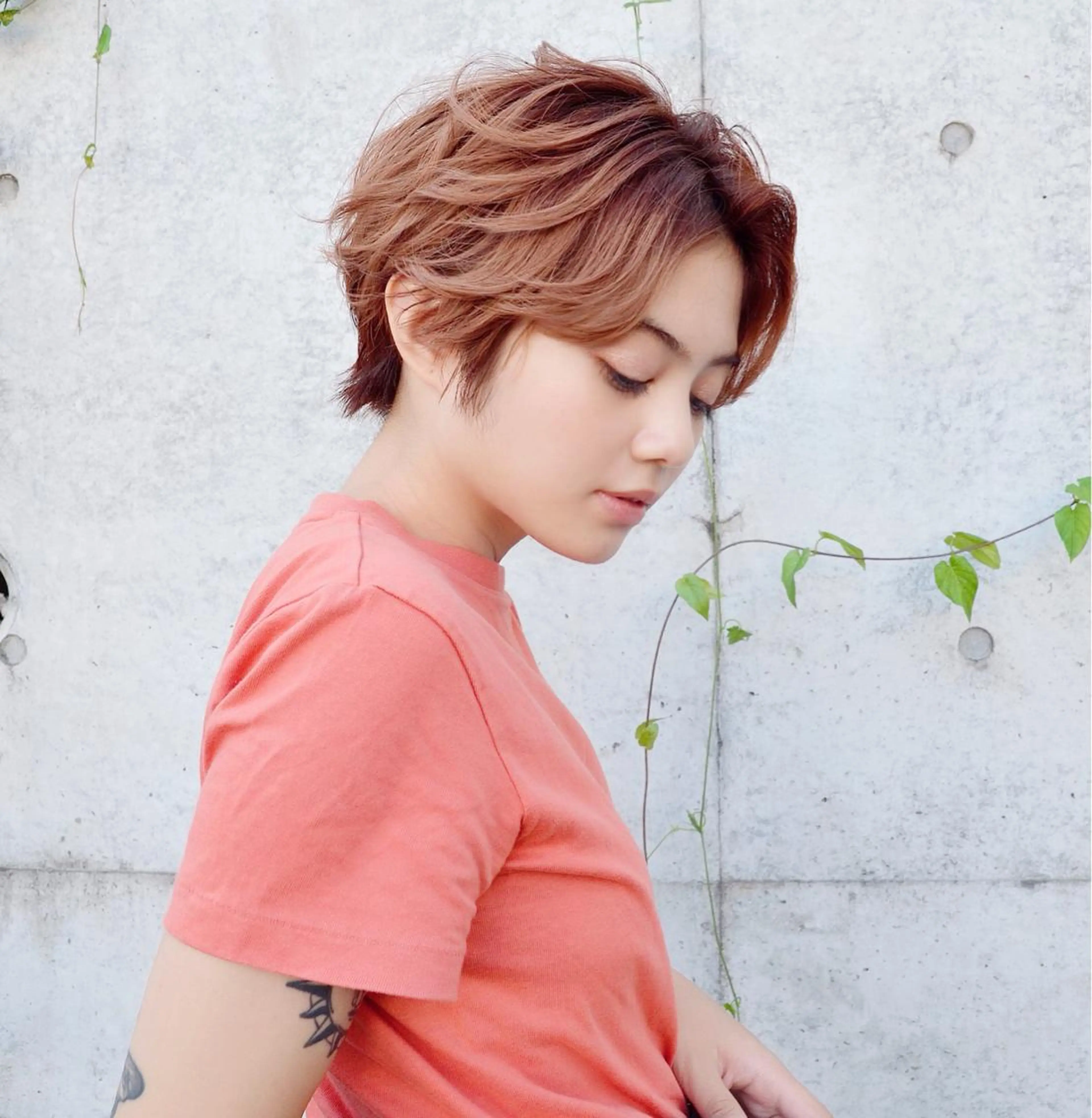 ショート ヘアカラー トリートメント シンプル+αな デザインを 松崎陸のヘアスタイル