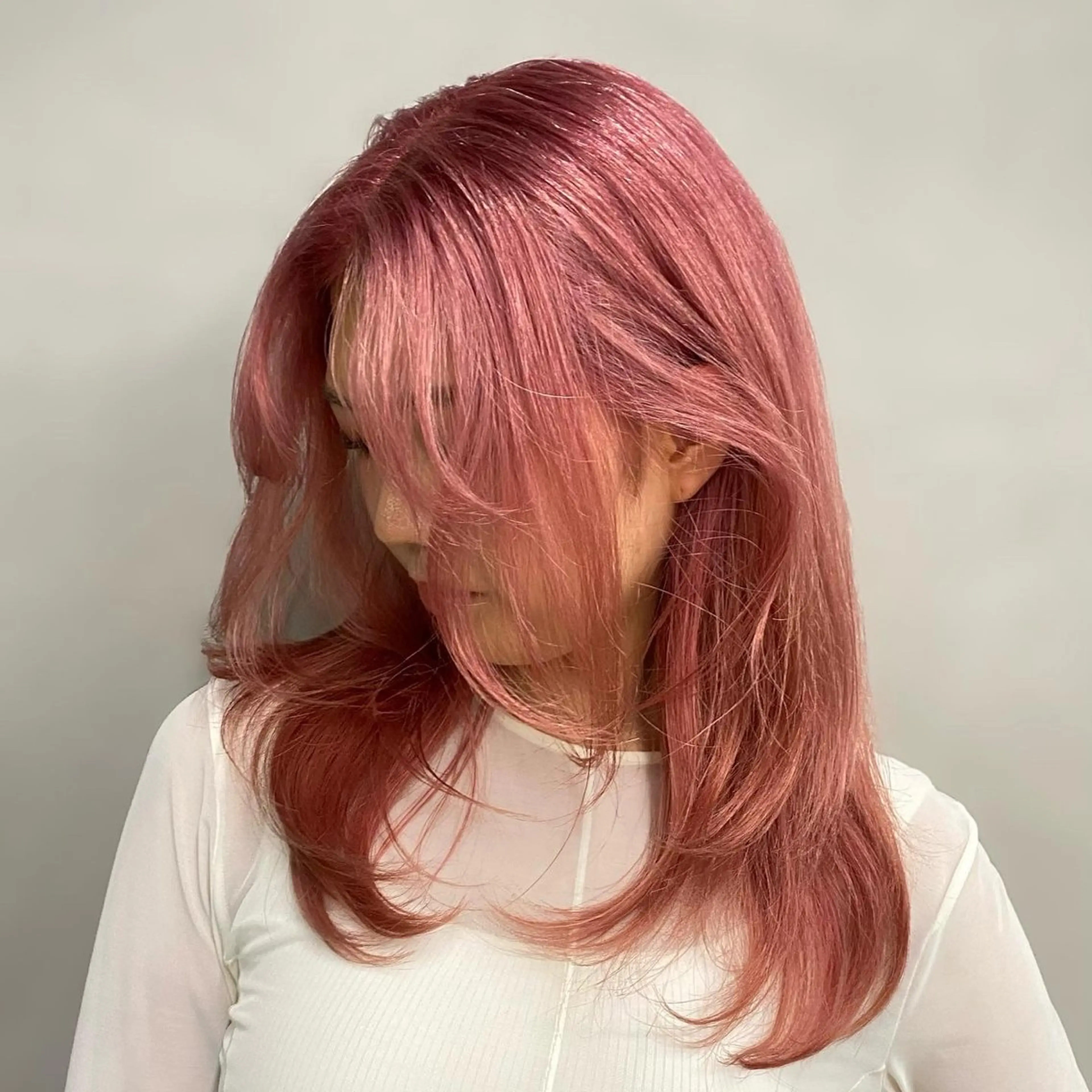 ミディアム カラー ヘアアレンジ カット ヘアカラー トリートメント お呼ばれヘアアレンジ mina🌷のヘアスタイル