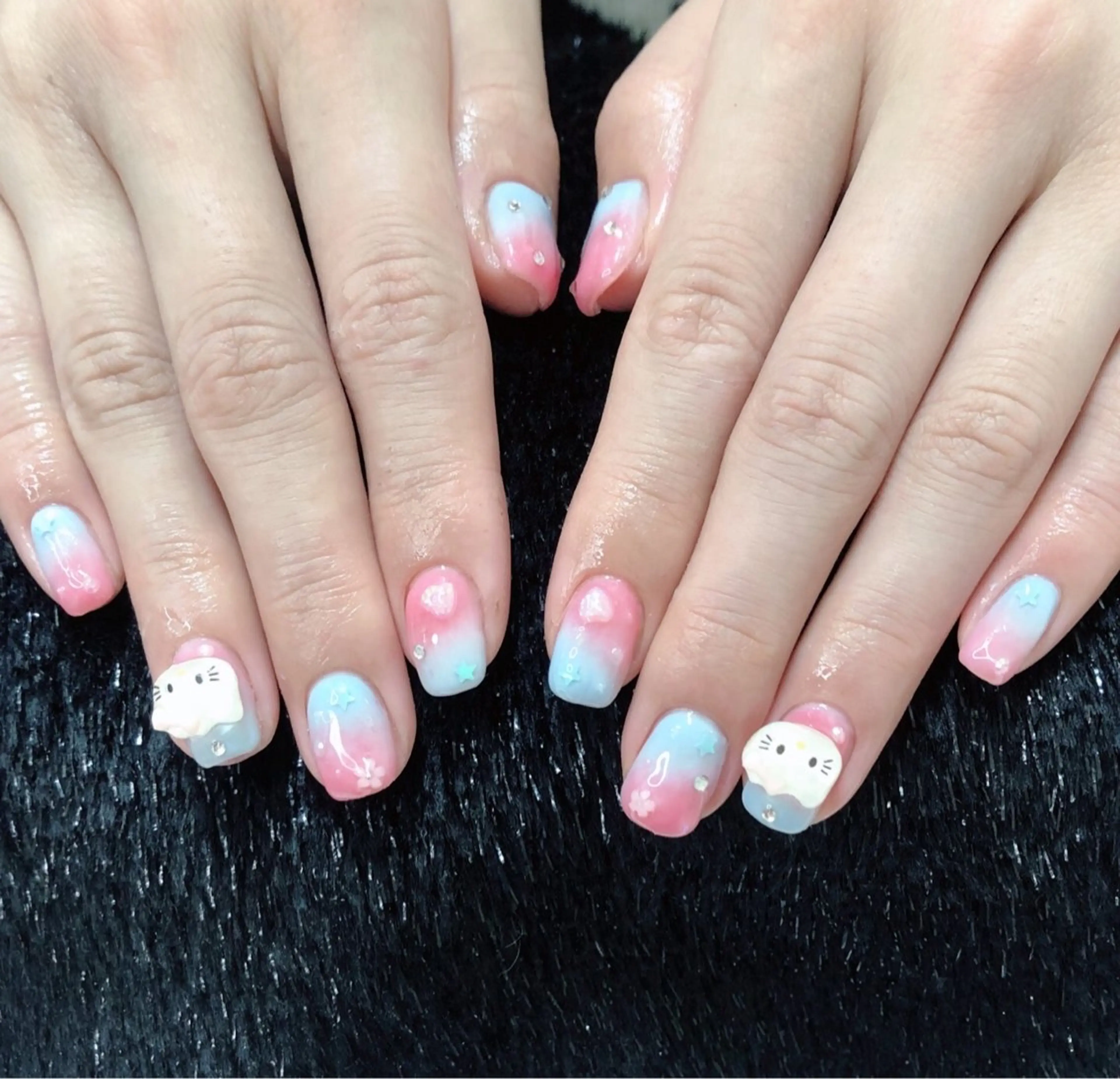 ネイル フレンチネイル ジェルネイル ガラスフレンチ グラデーション 韓国ネイル ハンドネイル ハンドケア 大門浜松町 ネイルのネイルデザイン