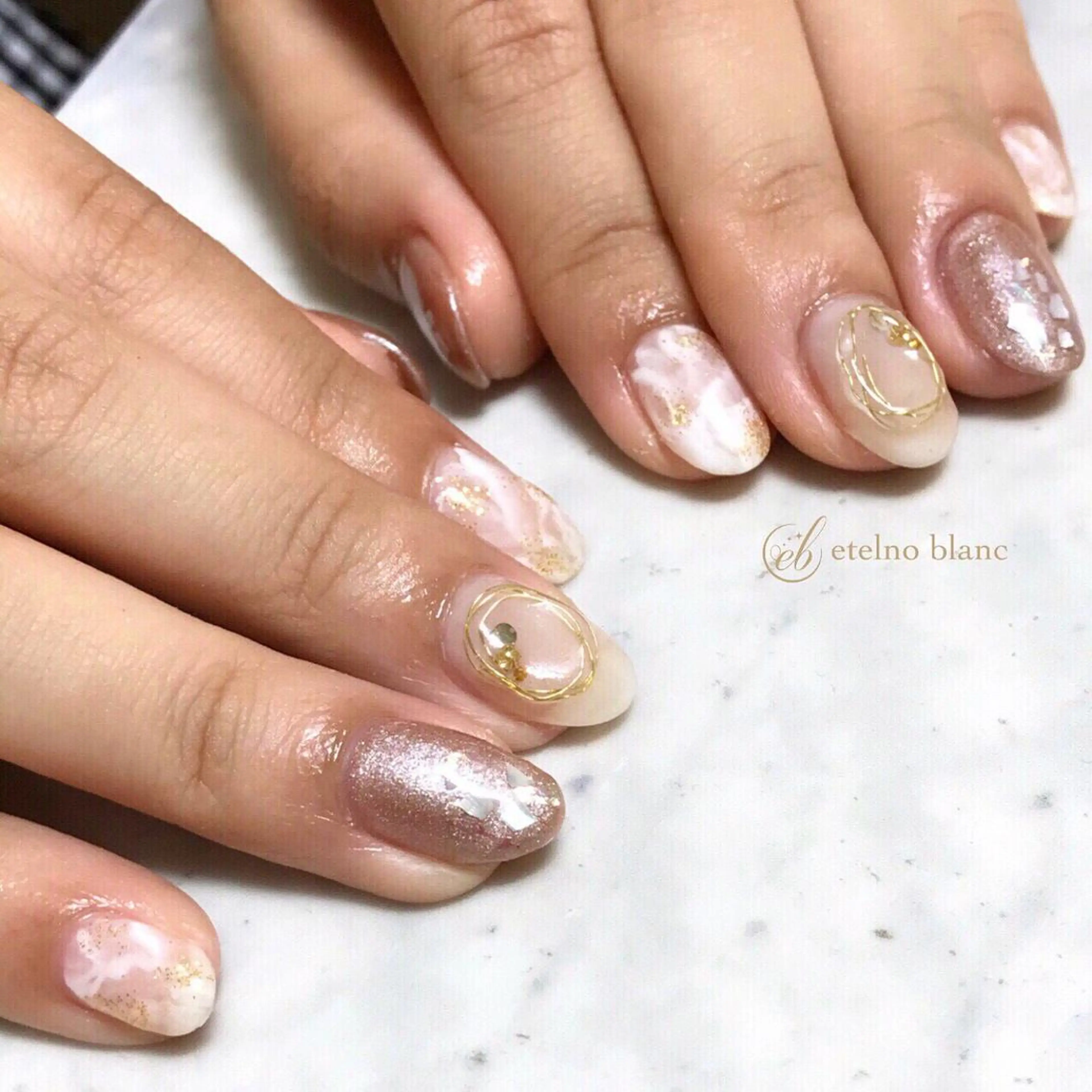 ネイル etelno blanc中目黒のネイルデザイン